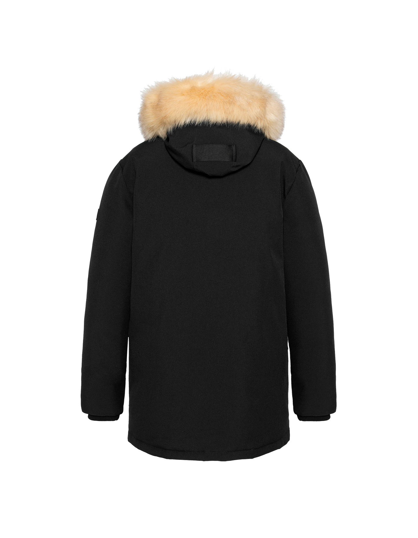 Schwarzer Parka mit abnehmbarem Kunstfell