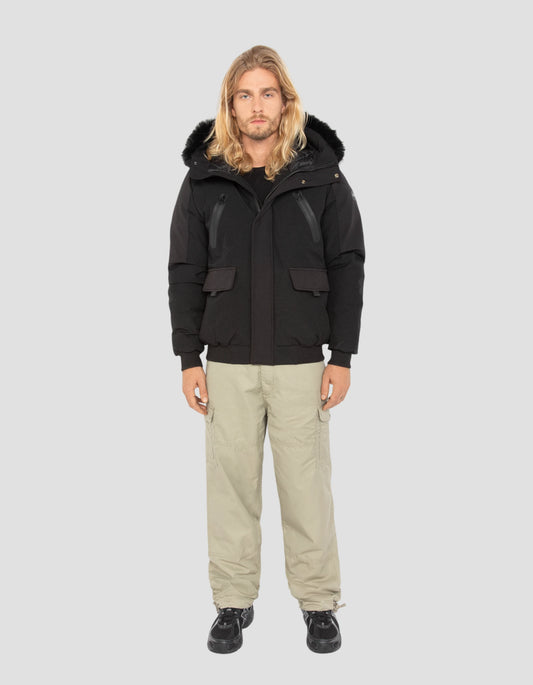 Schwarze Jacke Urban Kapuzenbewegung, weiche Hülle