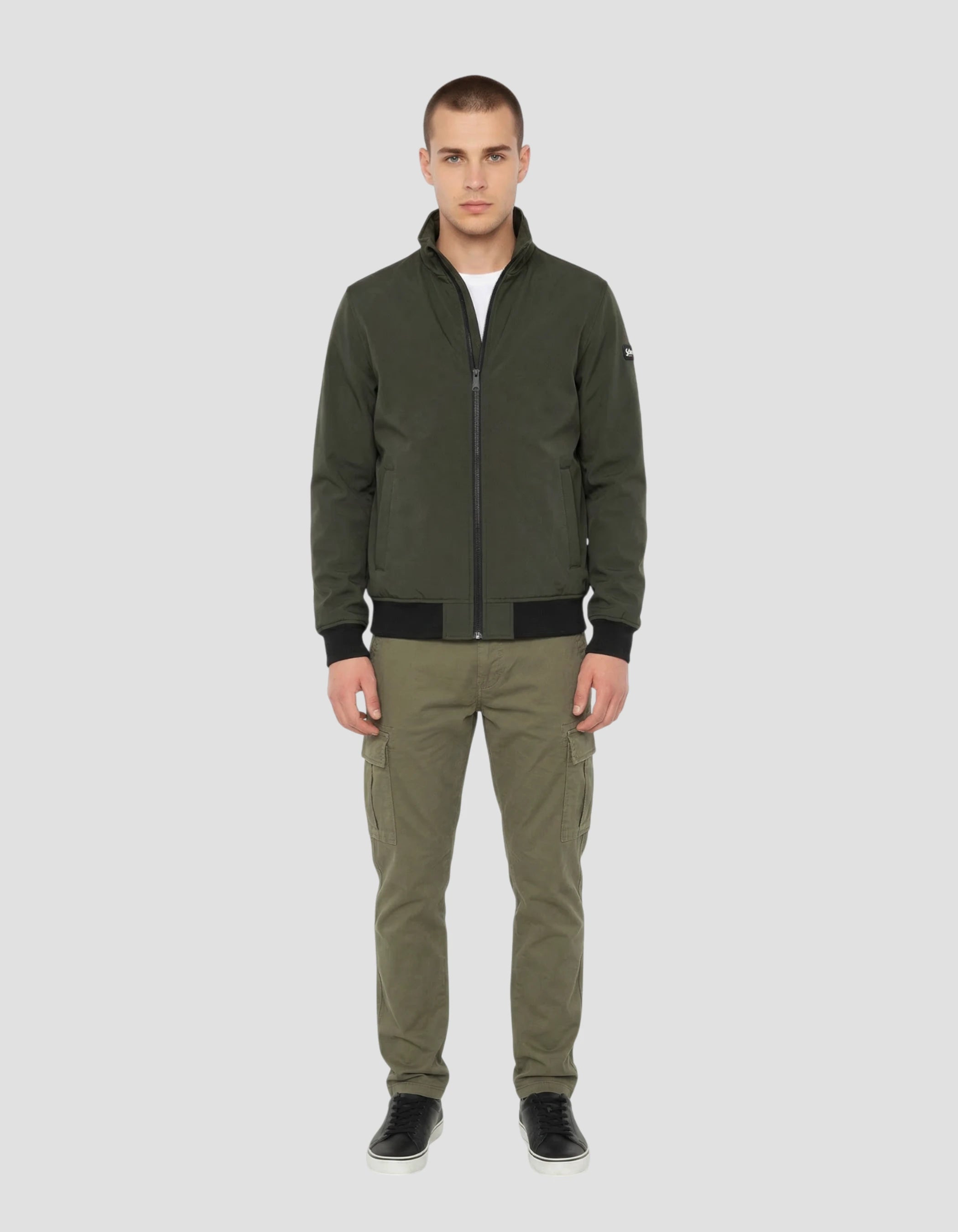 Technische Jacke in dunklem Khaki-1