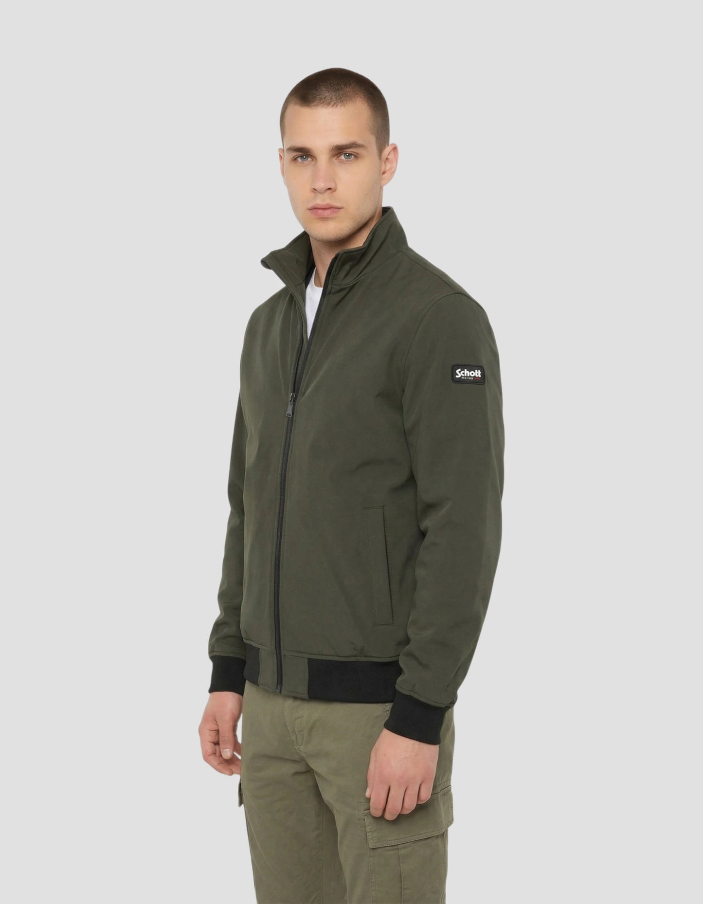 Technische Jacke in dunklem Khaki