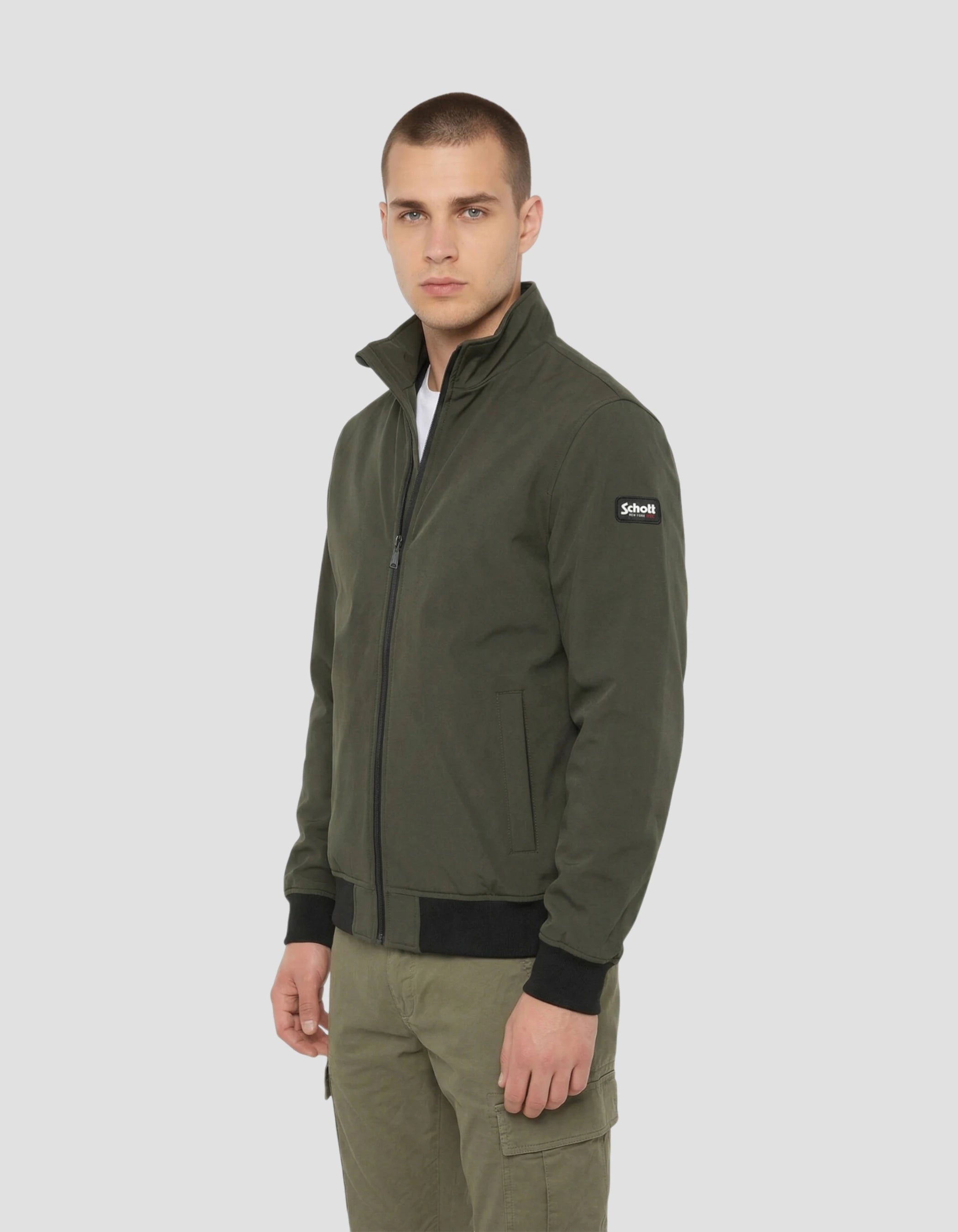 Technische Jacke in dunklem Khaki-3