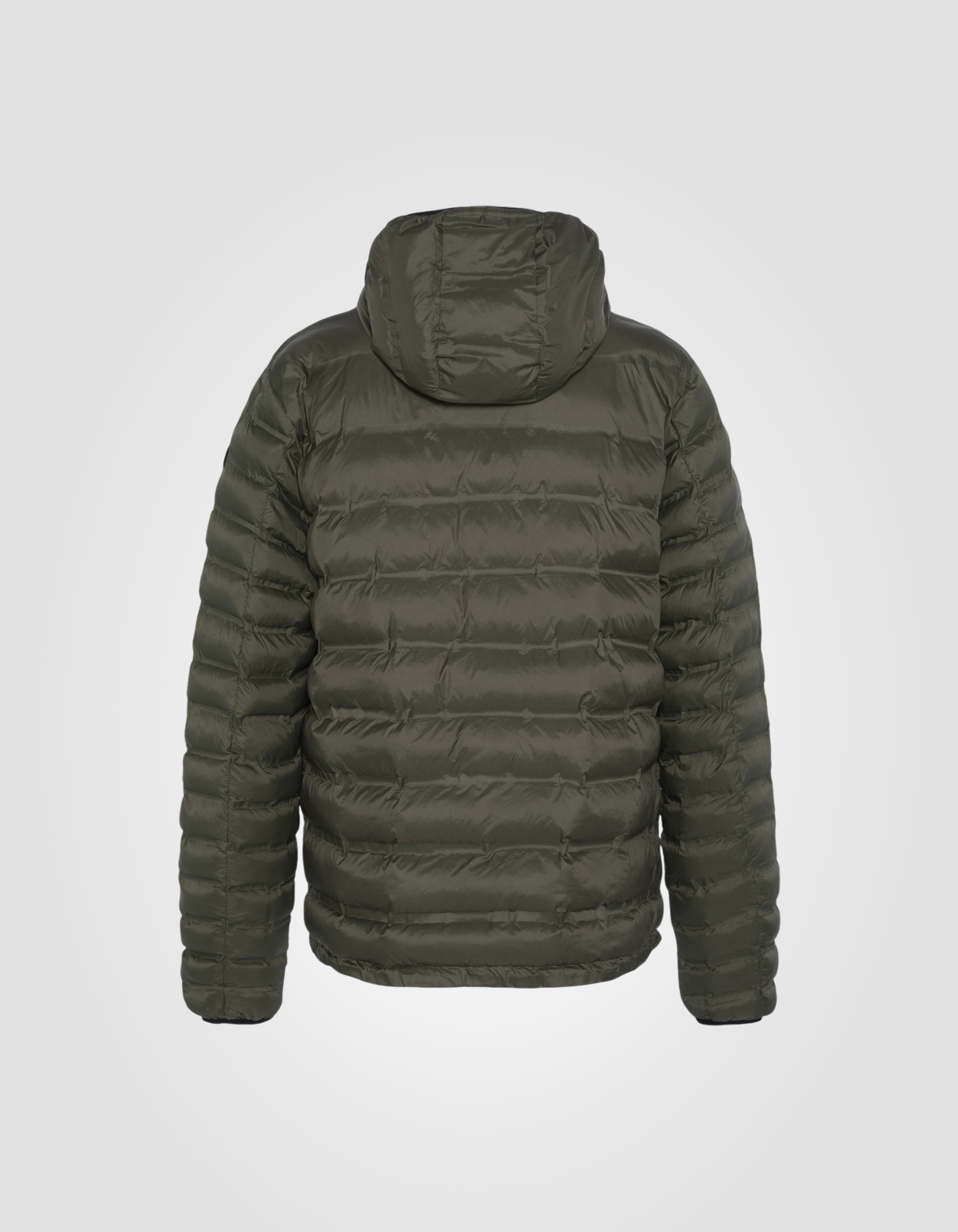 Giacca kaki leggera con felpa con cappuccio-2