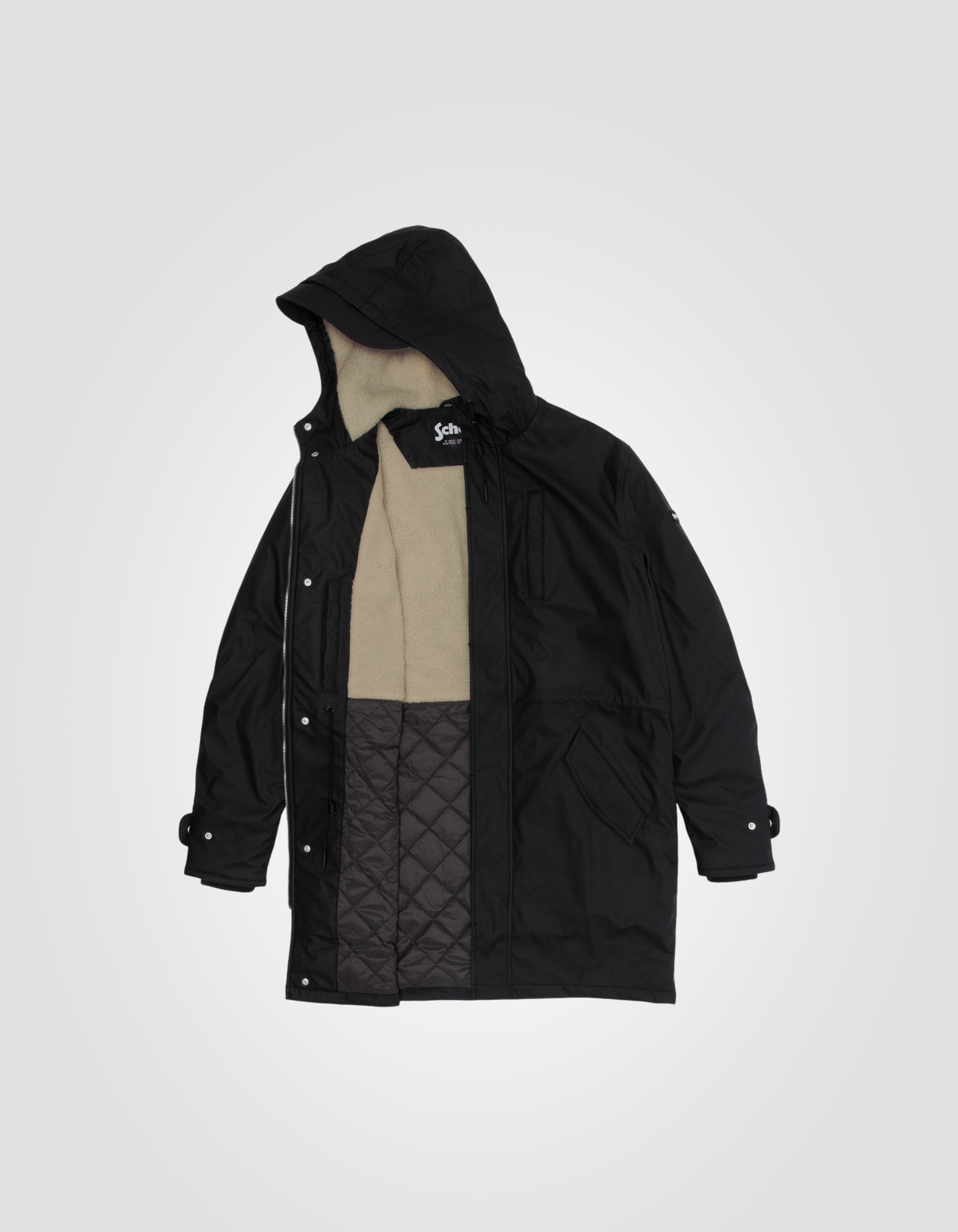 Gomma parka nera lunga-8