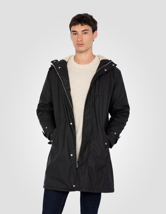 Parka longue rubber