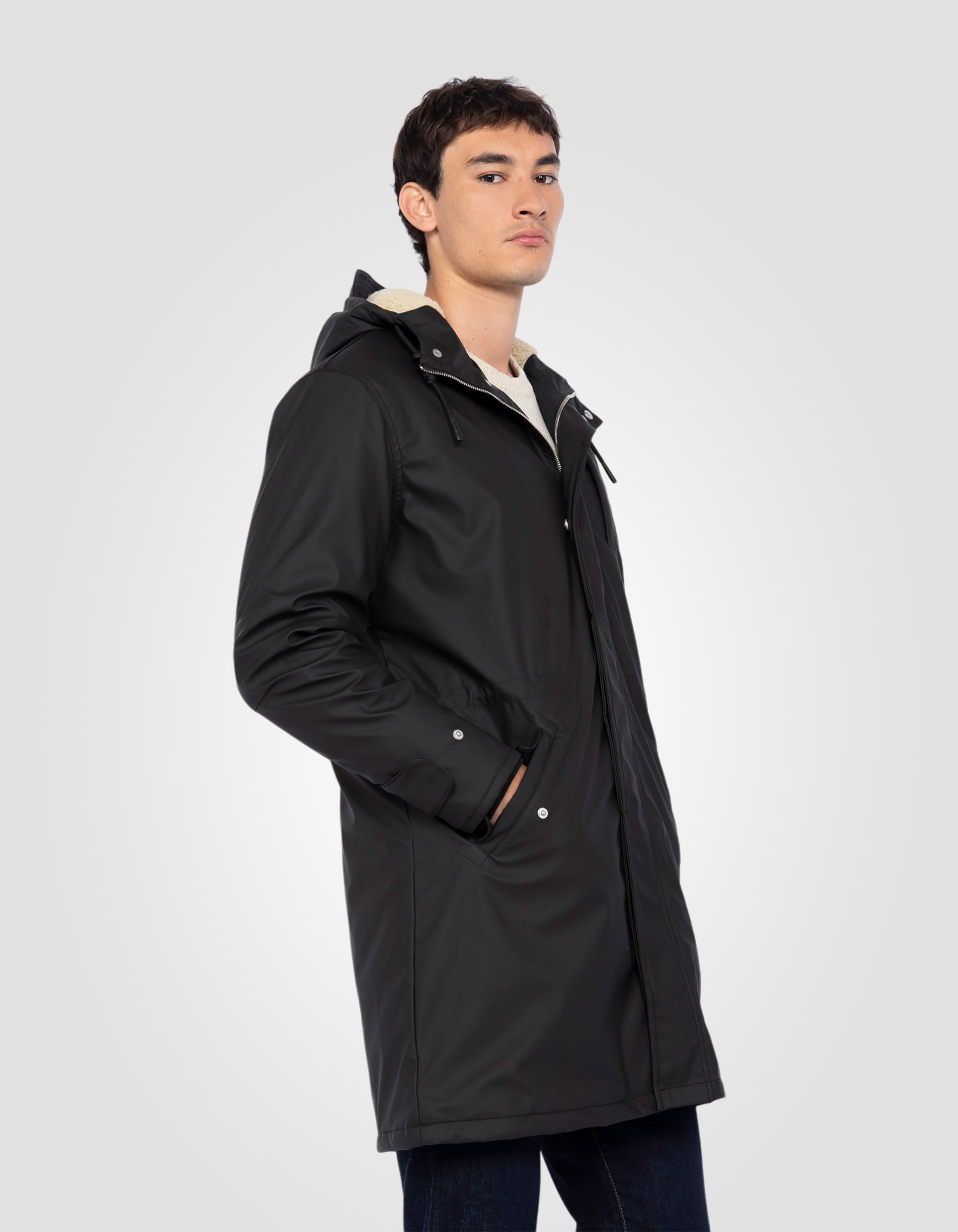 Gomma parka nera lunga-4