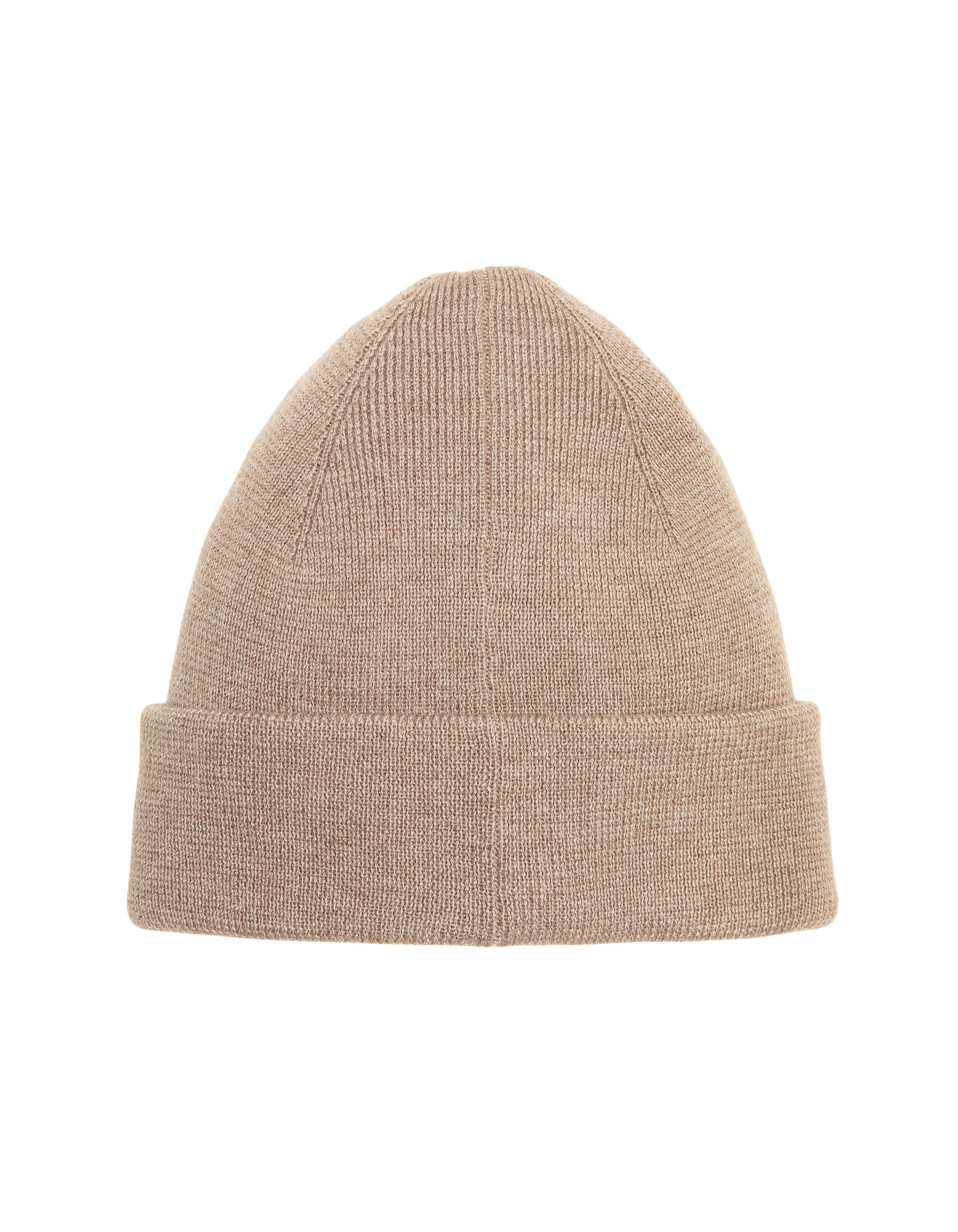Bonnet à revers taupe en maille milano-2