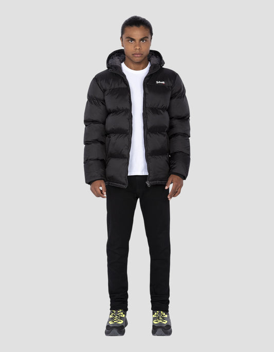 Schwarze Kapuzenjacke