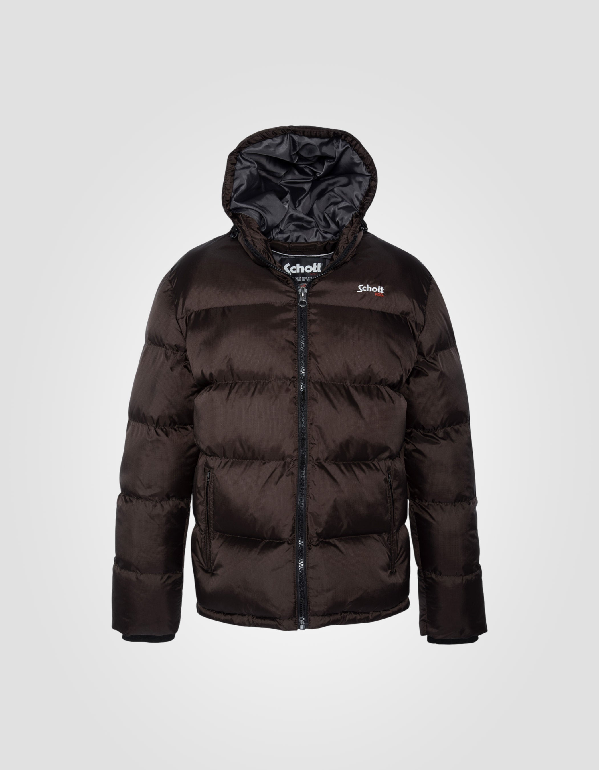 Dark brown jacket with hooded-1