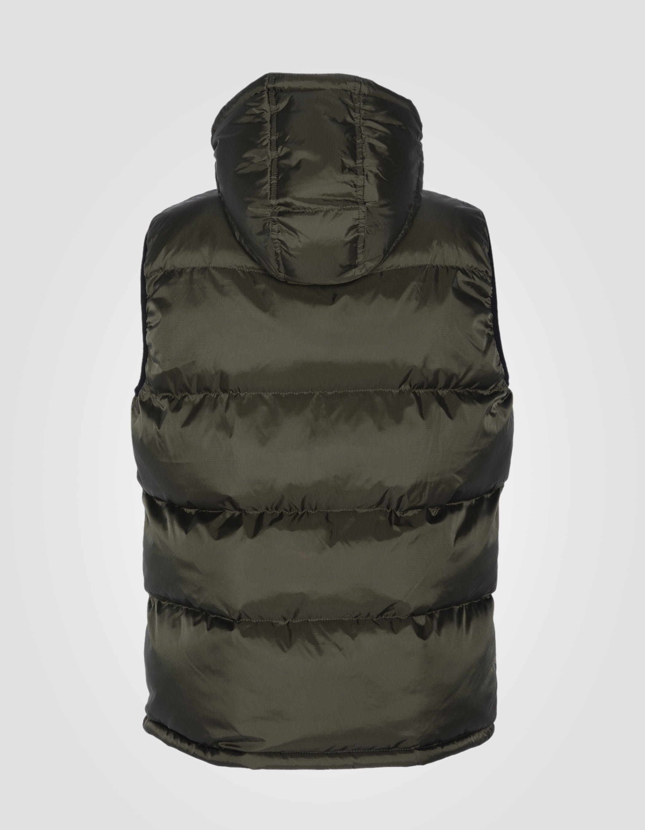 Ärmellose Khaki -Jacke, große Größe-2