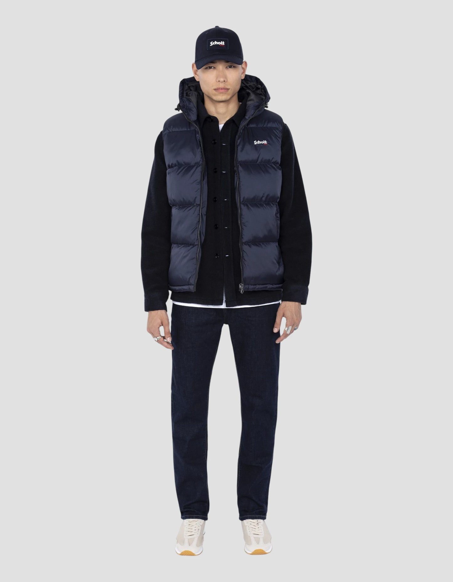 Blu scuro senza manica