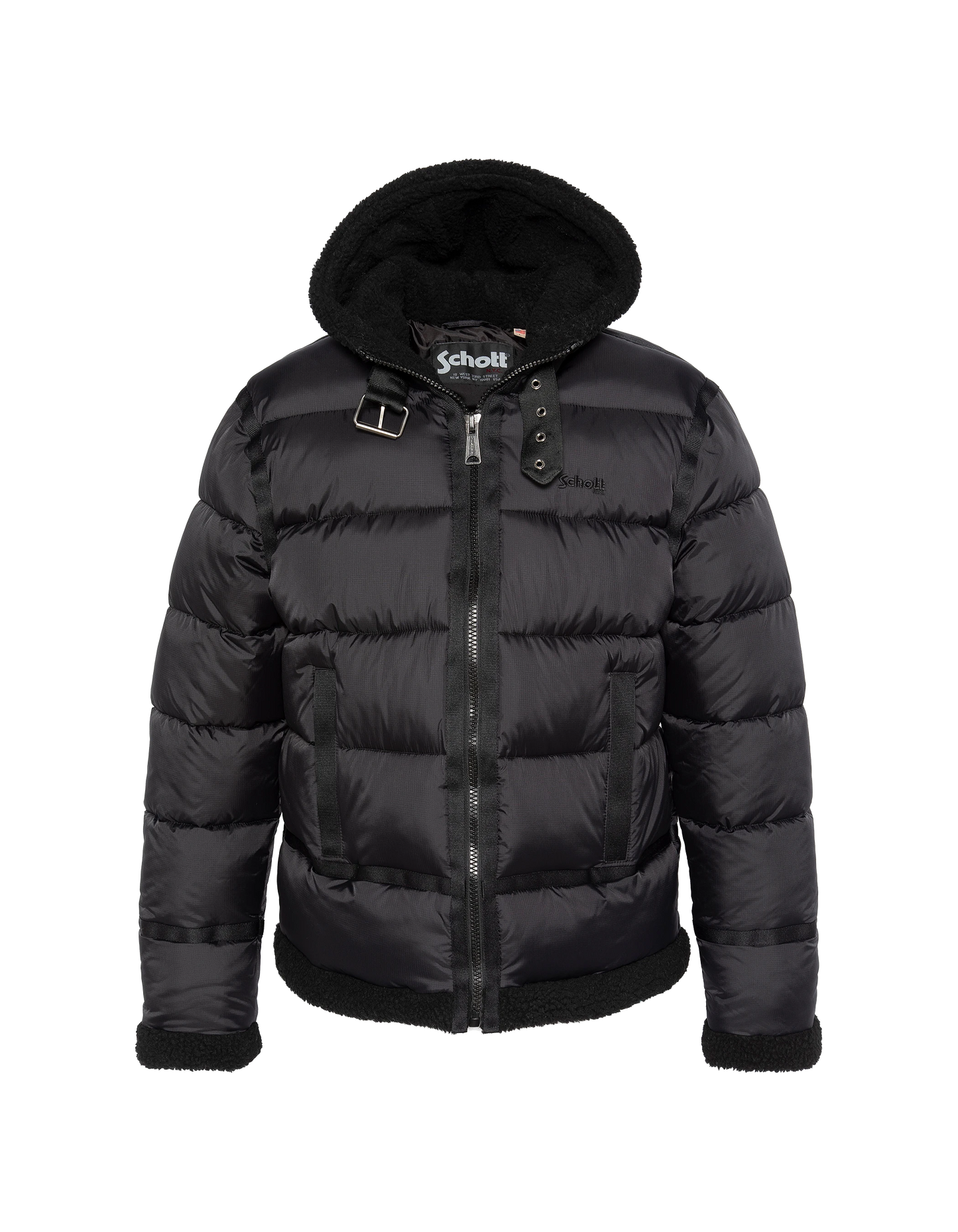 Chaqueta negra con capucha de espíritu bombardero