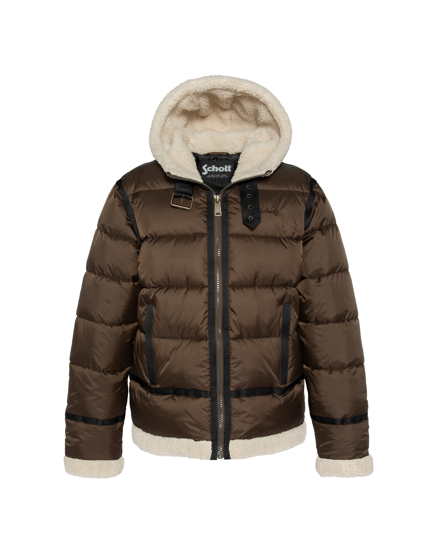 Braune Jacke mit bombardierer Geisthaube