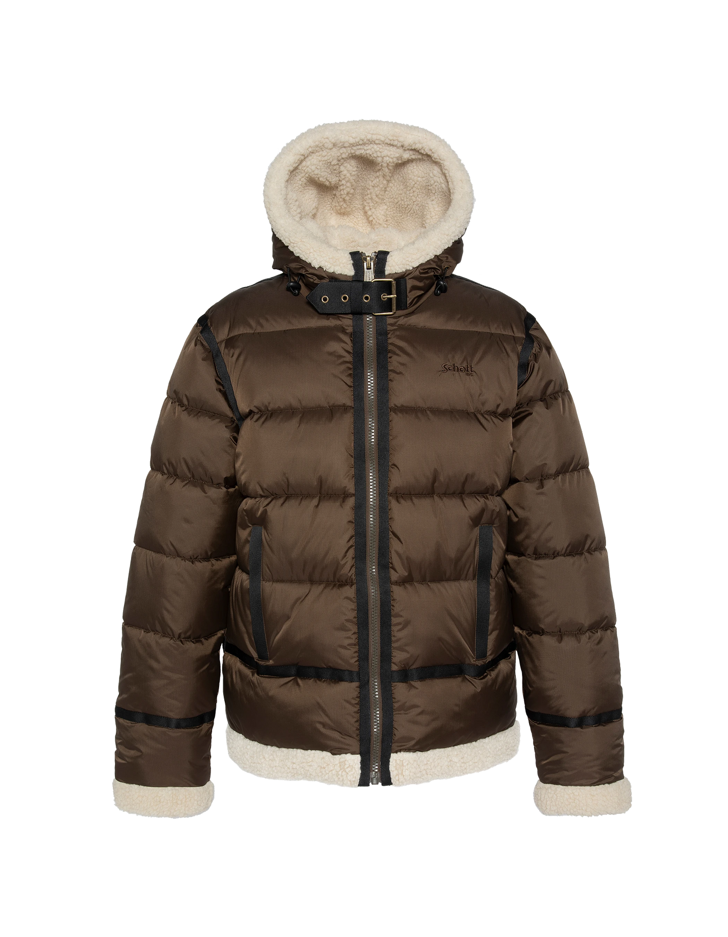 Braune Jacke mit bombardierer Geisthaube