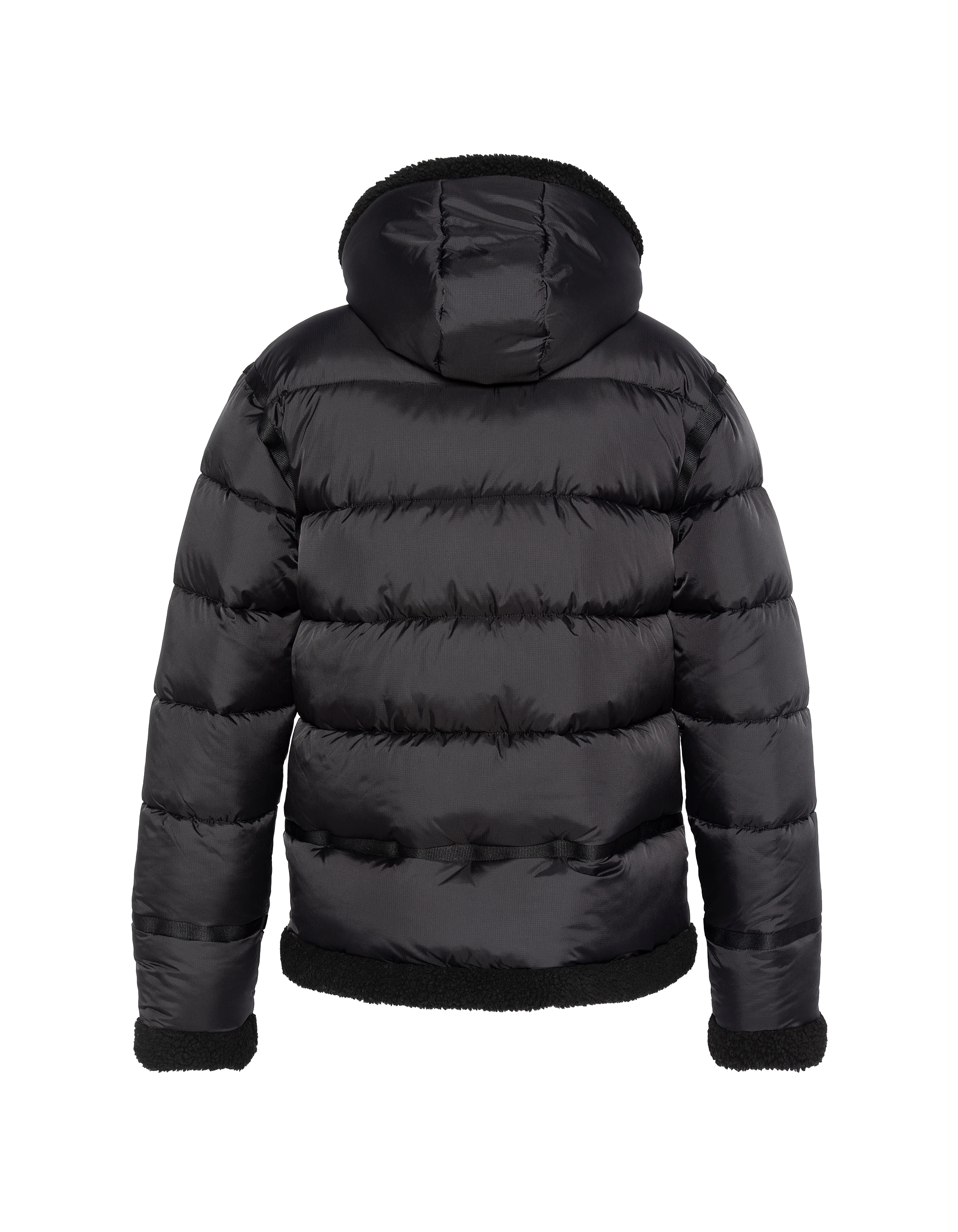 Doudoune enfant à capuche noire esprit bombardier-2
