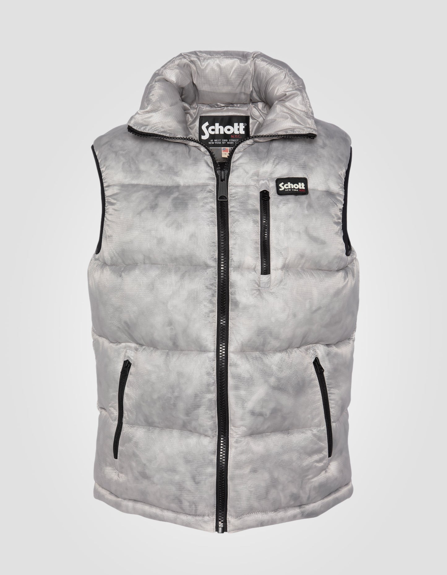 Doudoune sans manche effet marbré