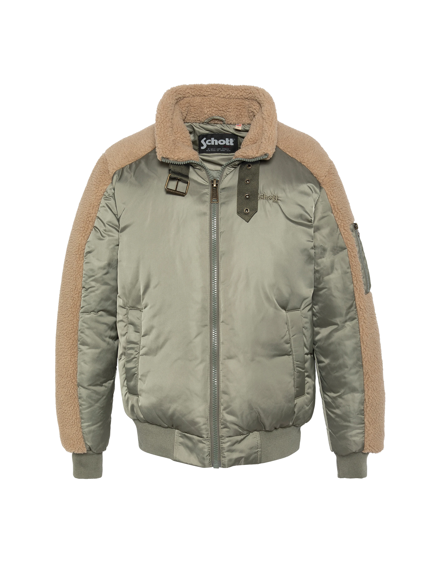 Blouson army sage et beige