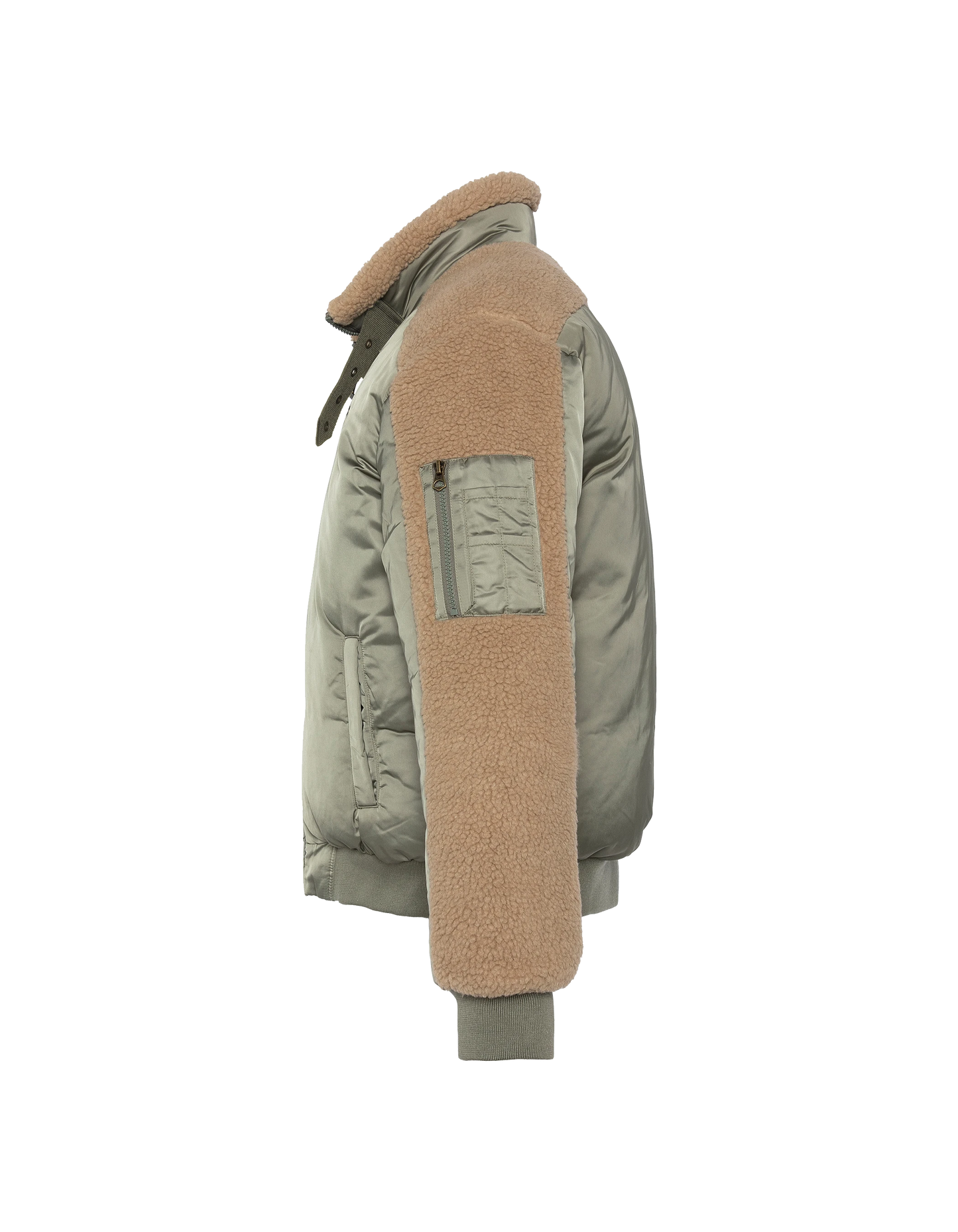 Blouson army sage et beige