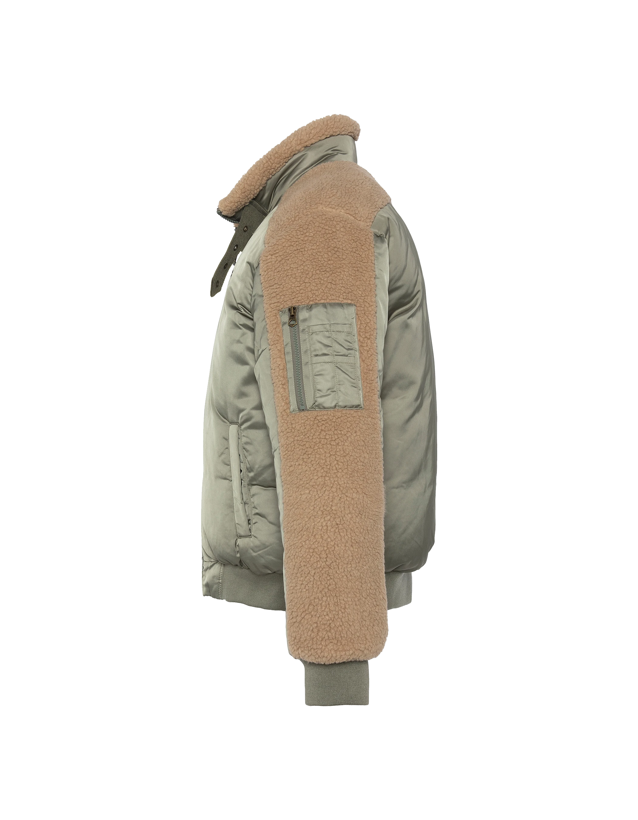 Blouson army sage et beige-8