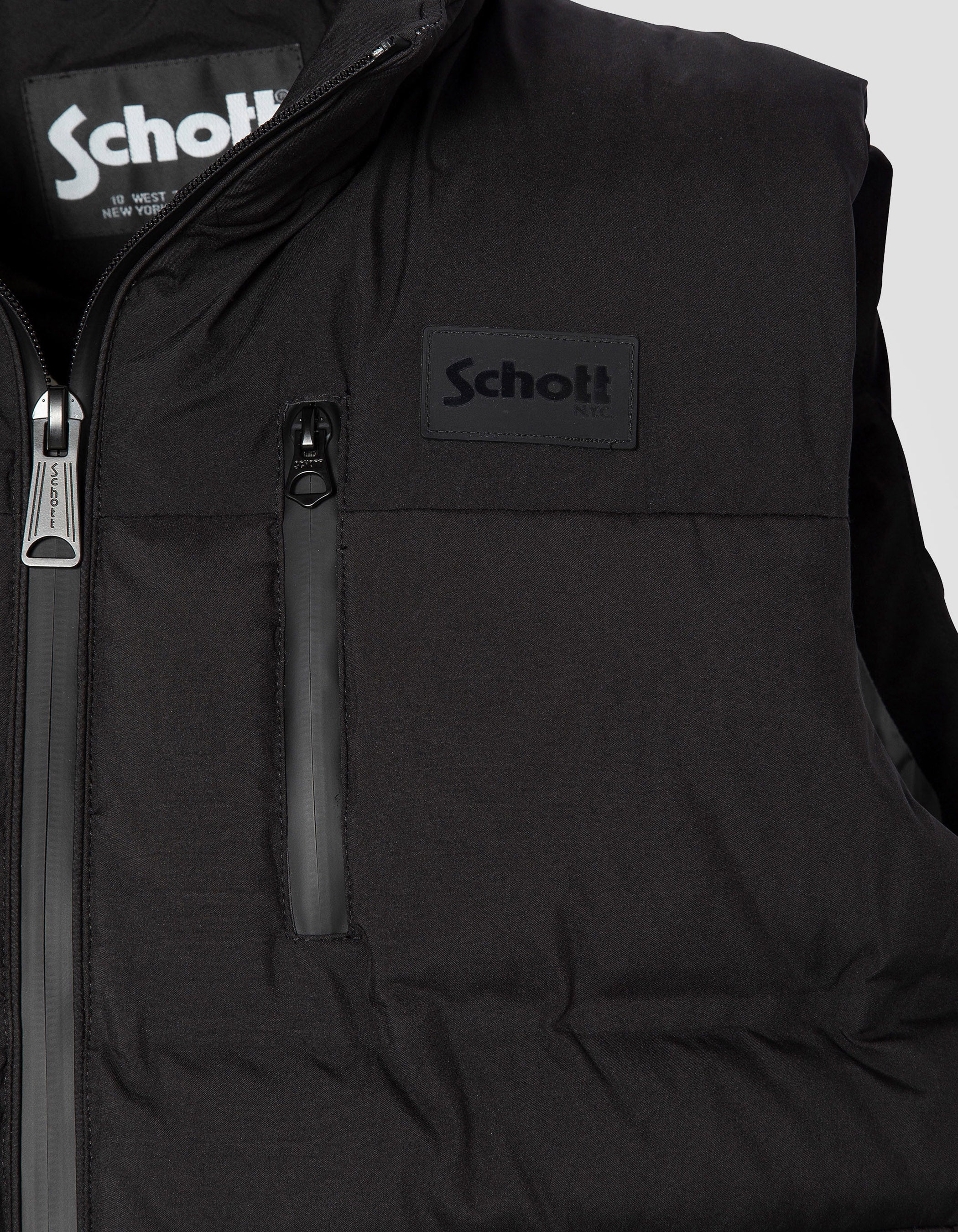 Giacca di utilità nera senza maniche-4