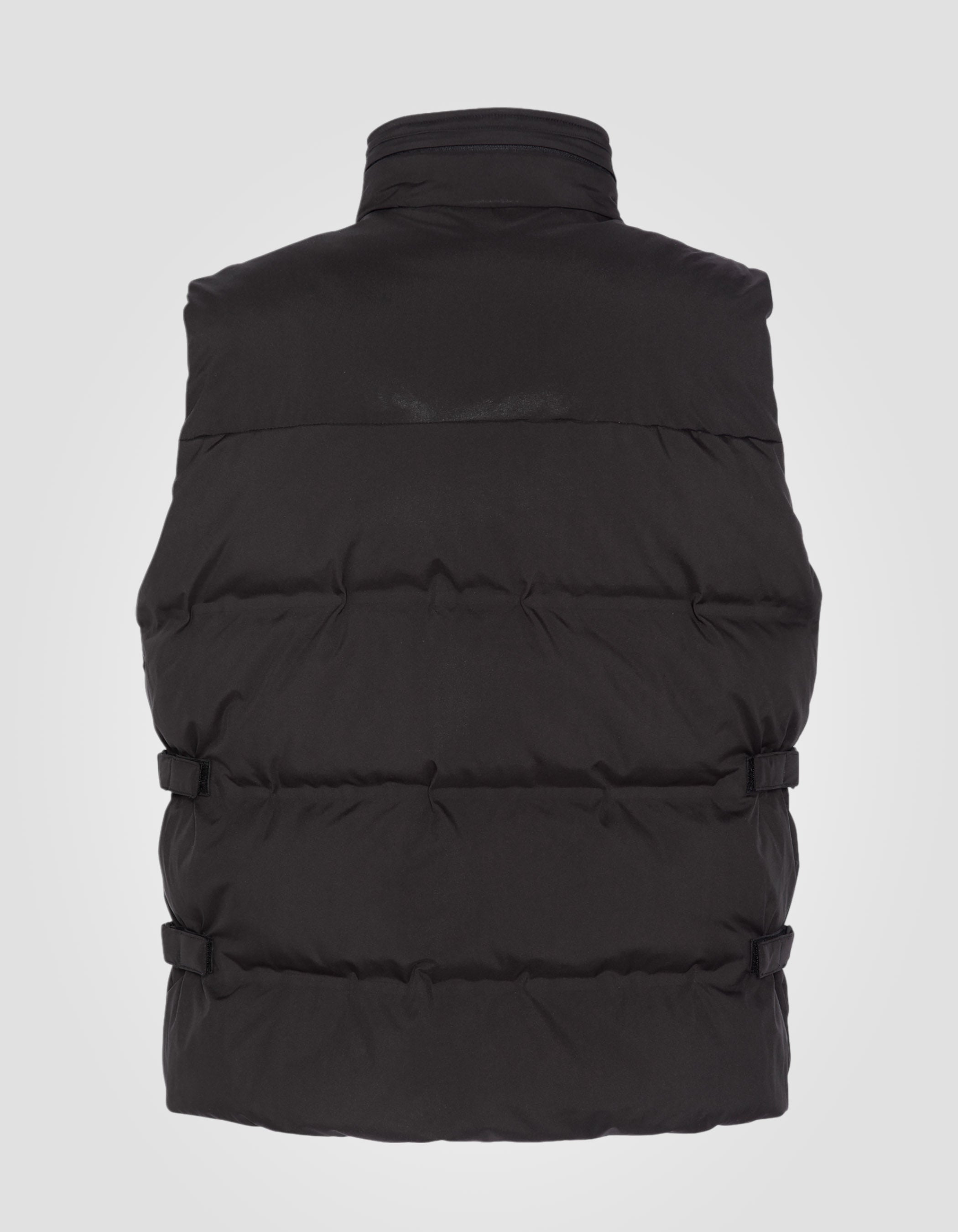 Giacca di utilità nera senza maniche-2