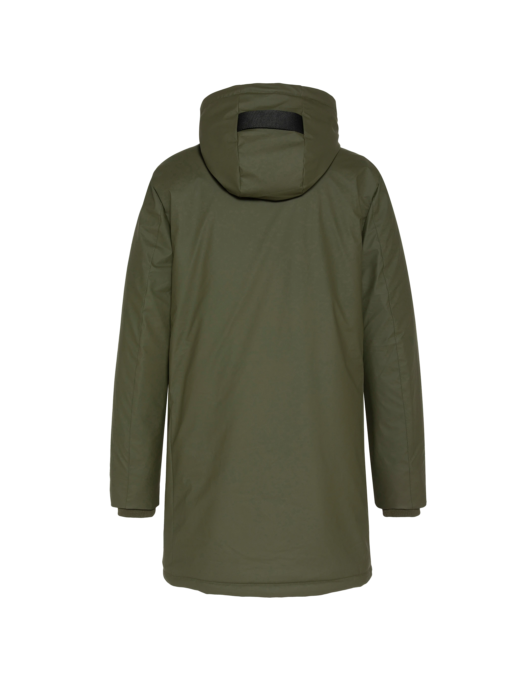 Coupe-vent long kaki à capuche doublé sherpa-7