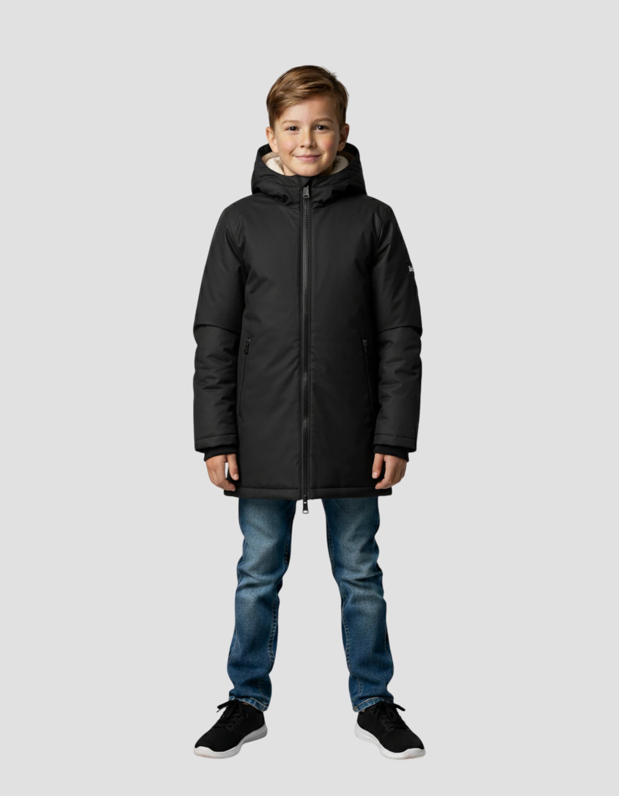 Multipoche nere con cappuccio-1