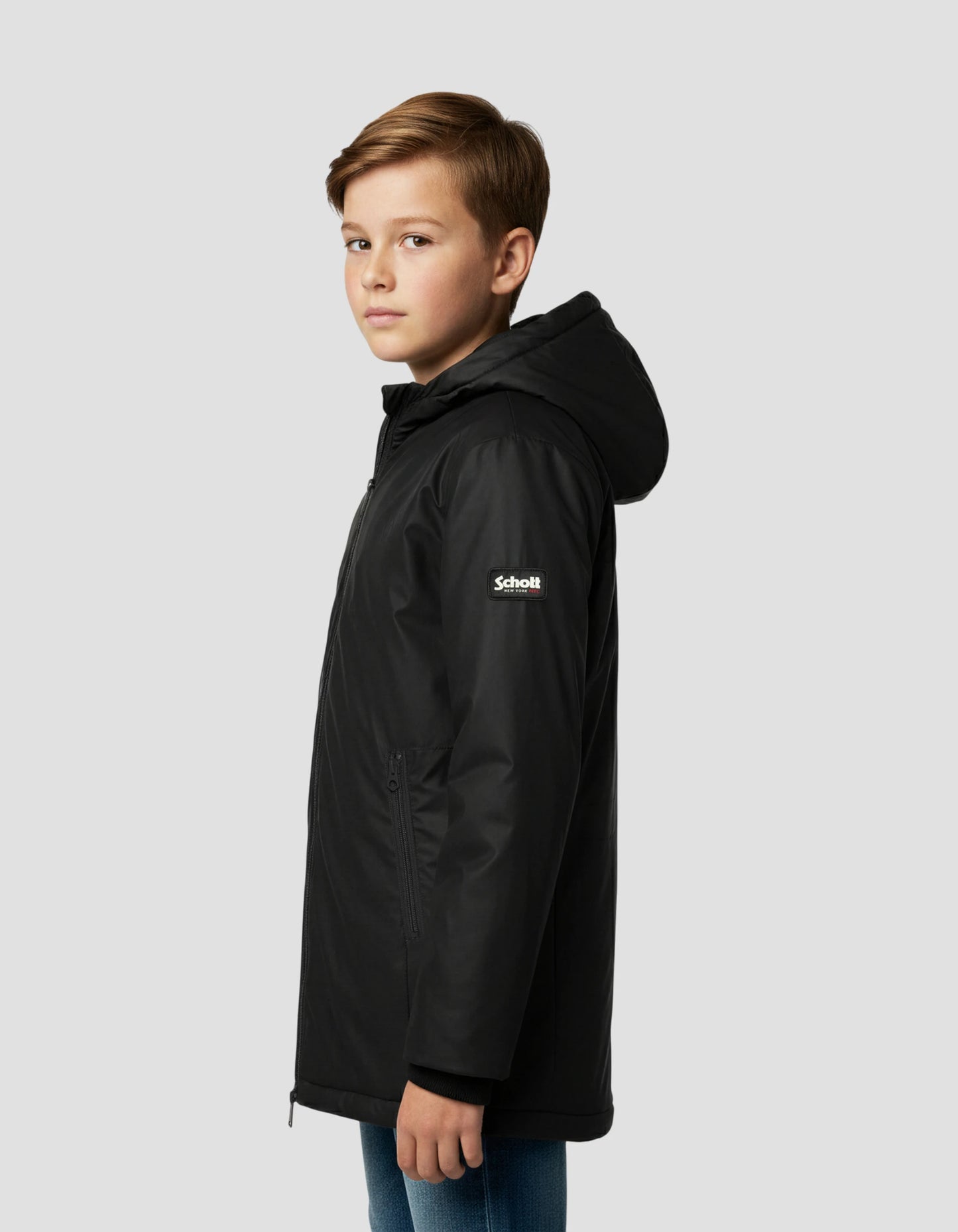 Multipoche nere con cappuccio