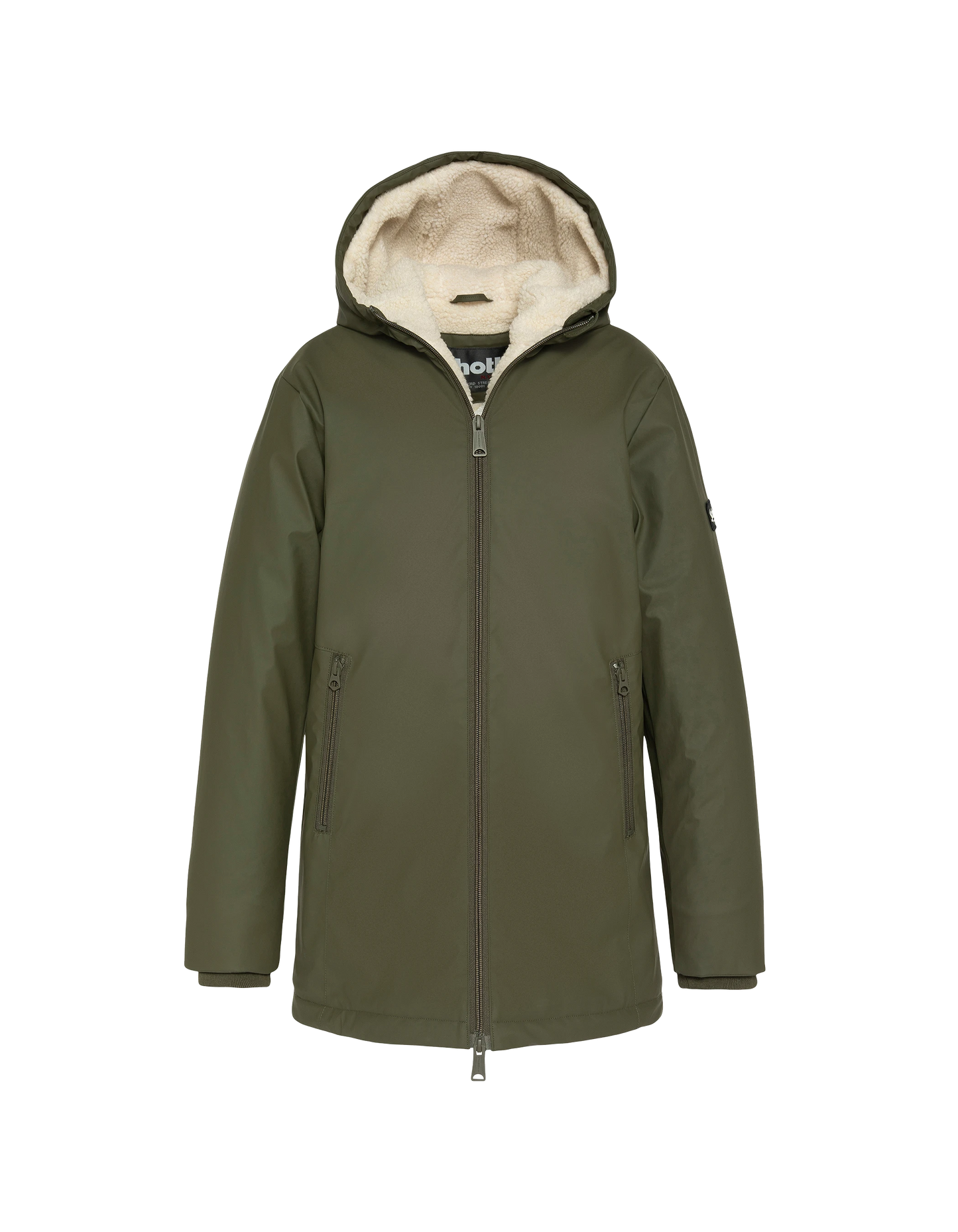 Kaki Parka con cappuccio per bambini