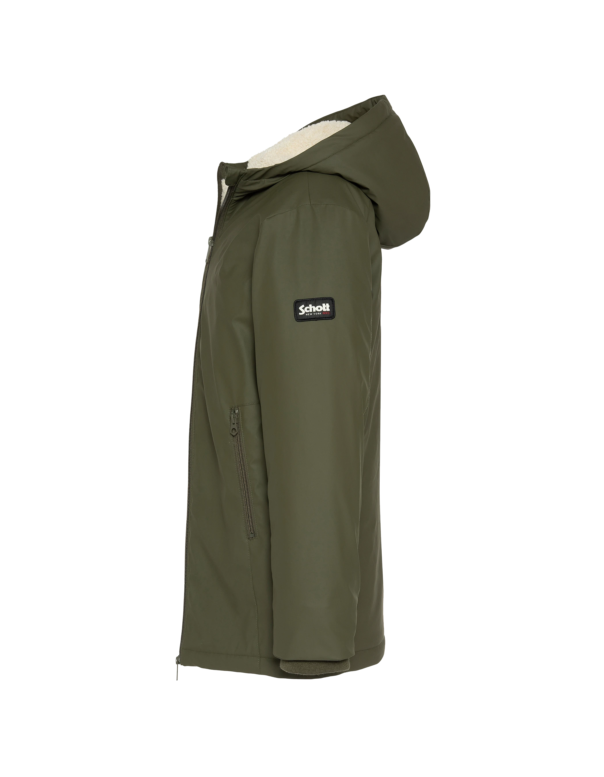 Kaki Parka con cappuccio per bambini-5