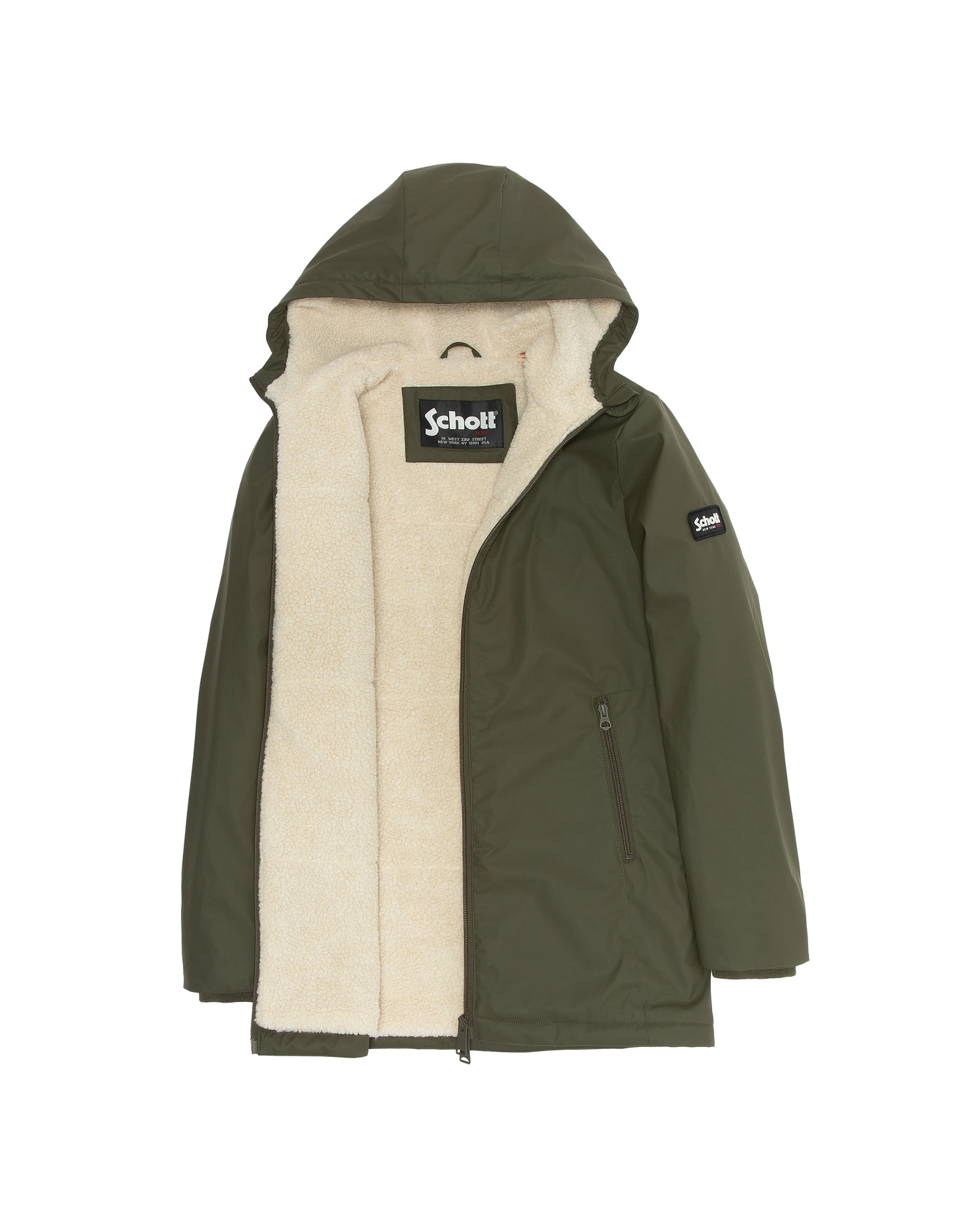 Kaki Parka con cappuccio per bambini