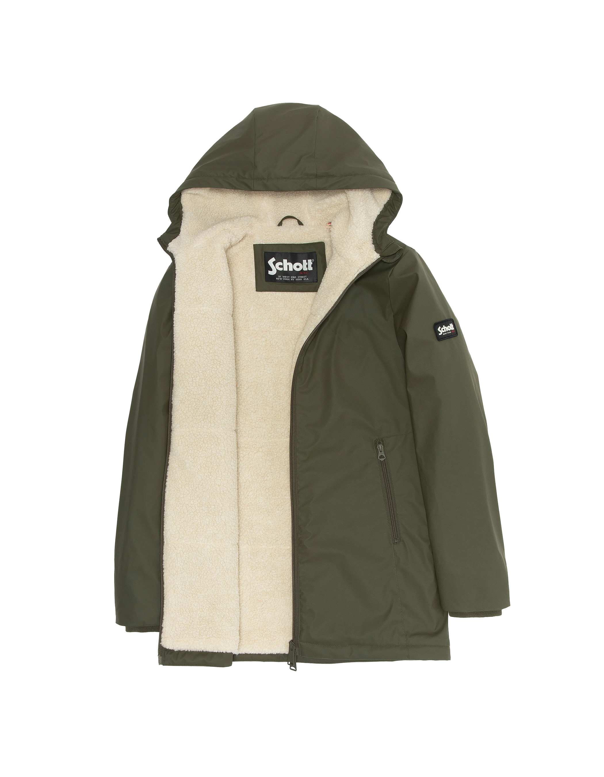 Kaki Parka con cappuccio per bambini-6