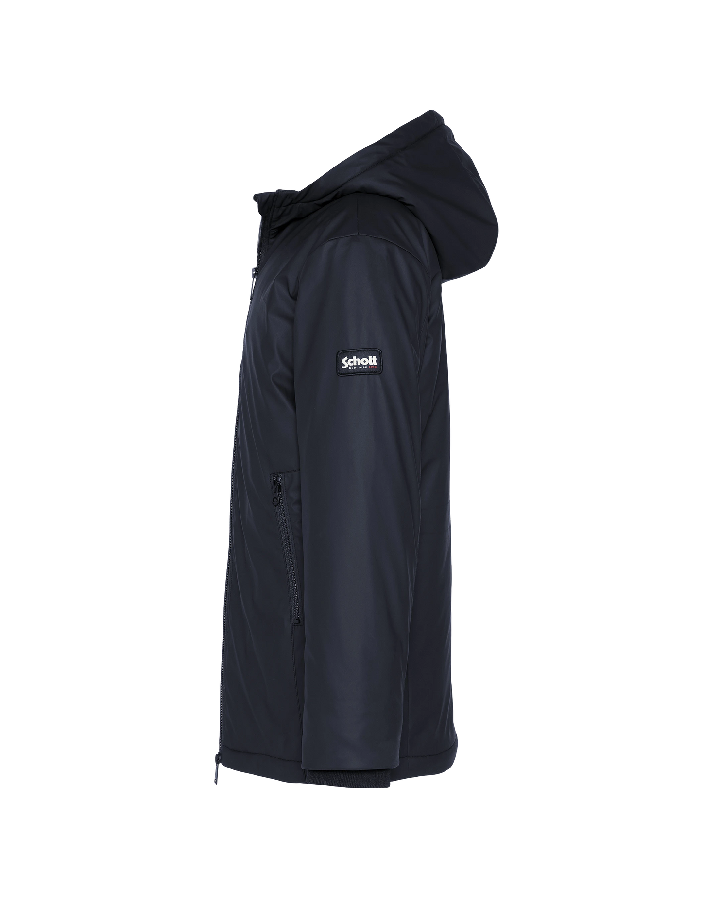 Navy Parka Multipoches con felpa con cappuccio