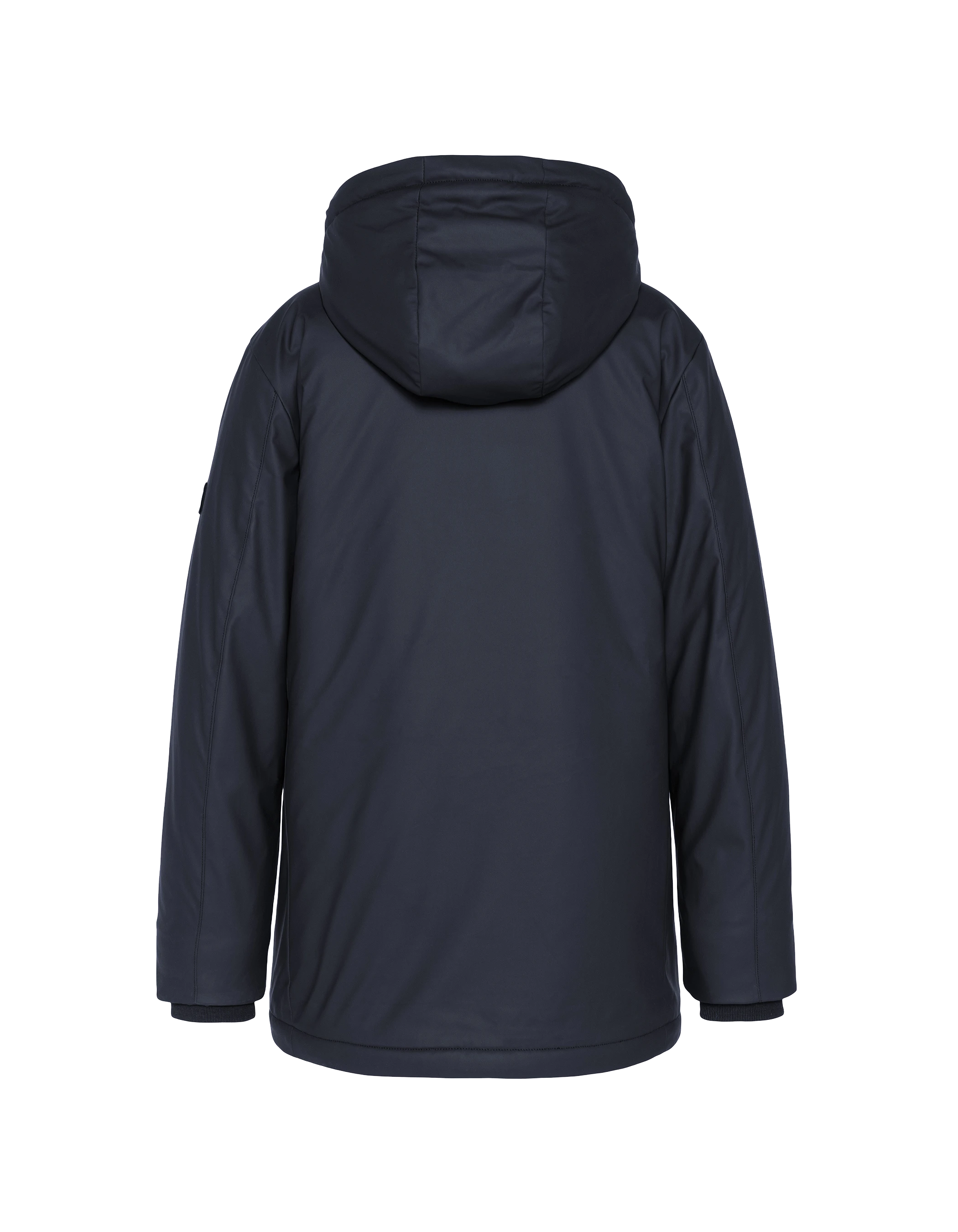 Navy Parka Multipoches con felpa con cappuccio-2