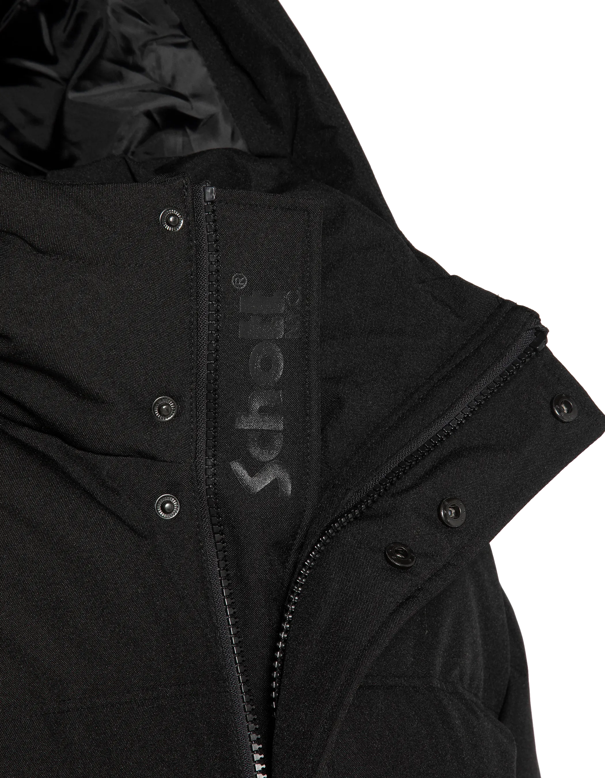 Schwarzer Kapuzenparka-8