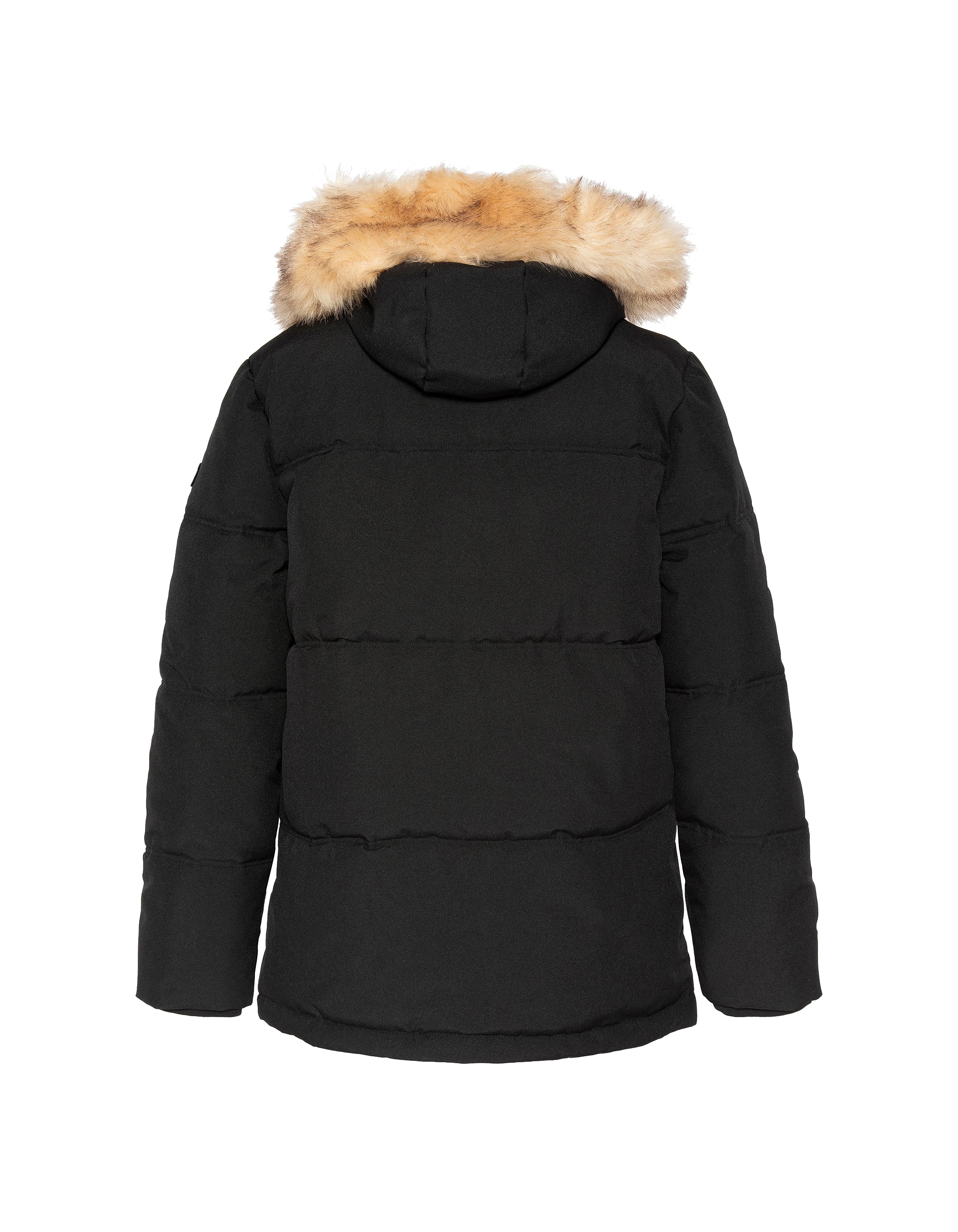 Schwarzer Kapuzenparka-7
