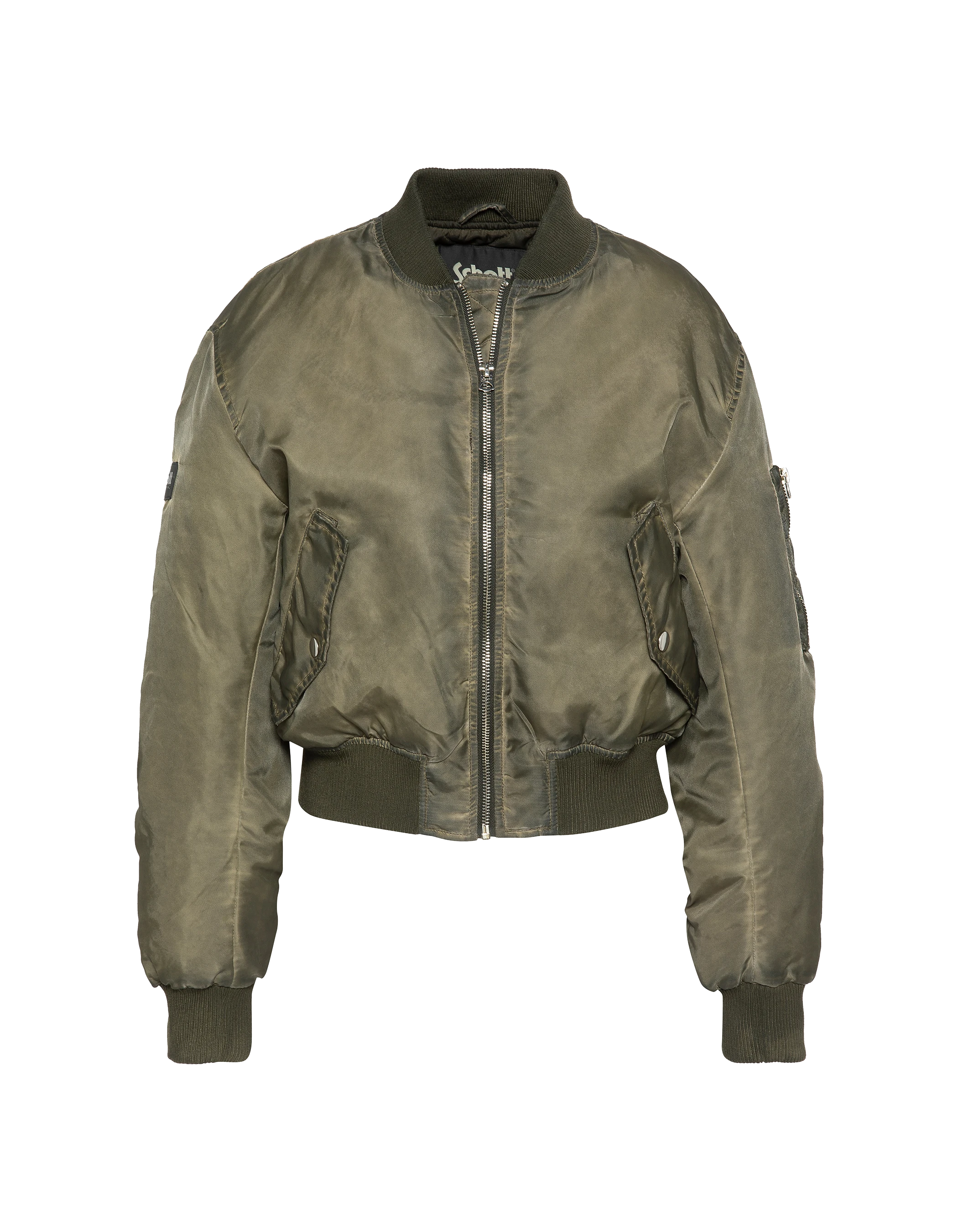 Bomber lavé oversize kaki-1