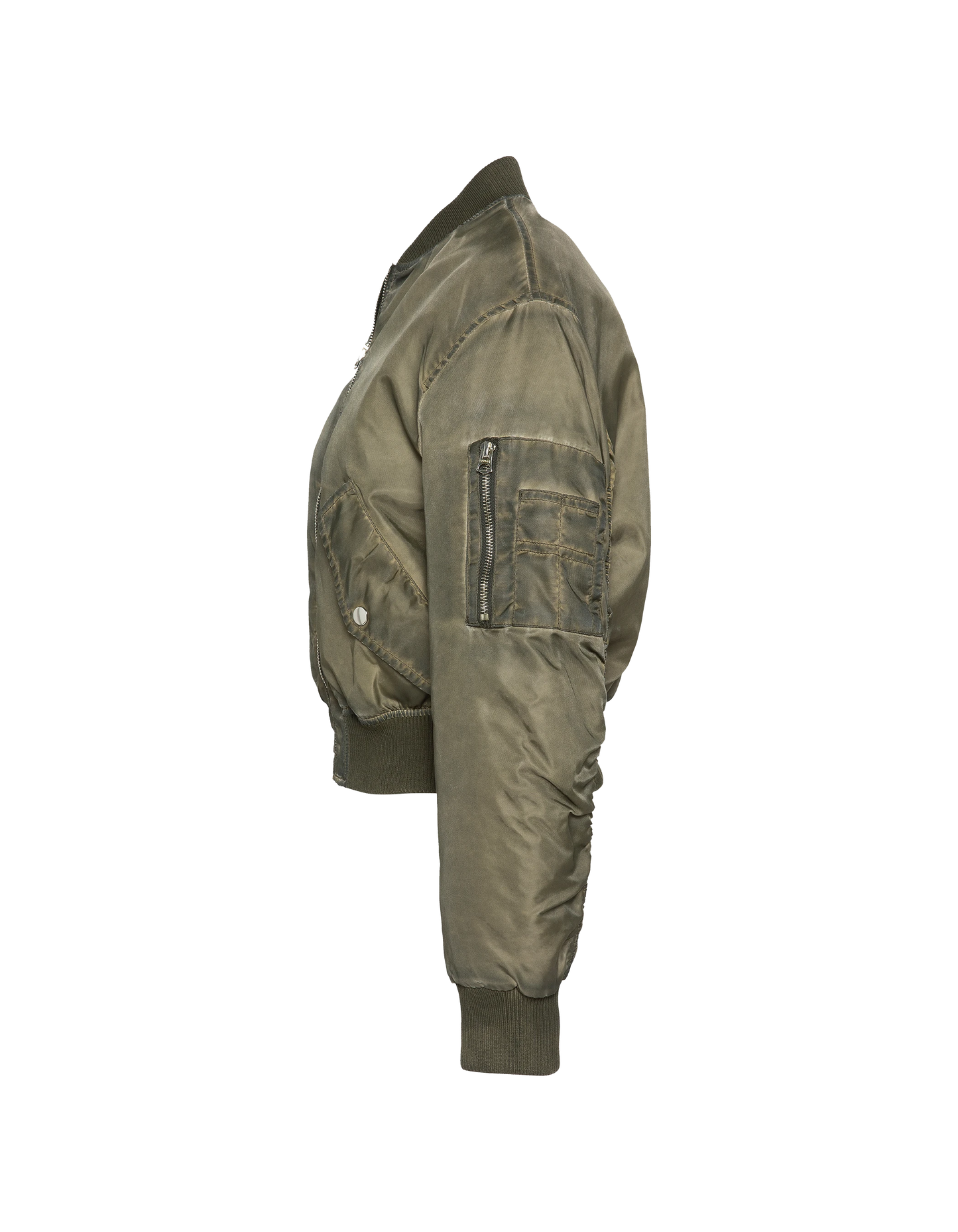 Bomber lavé oversize kaki