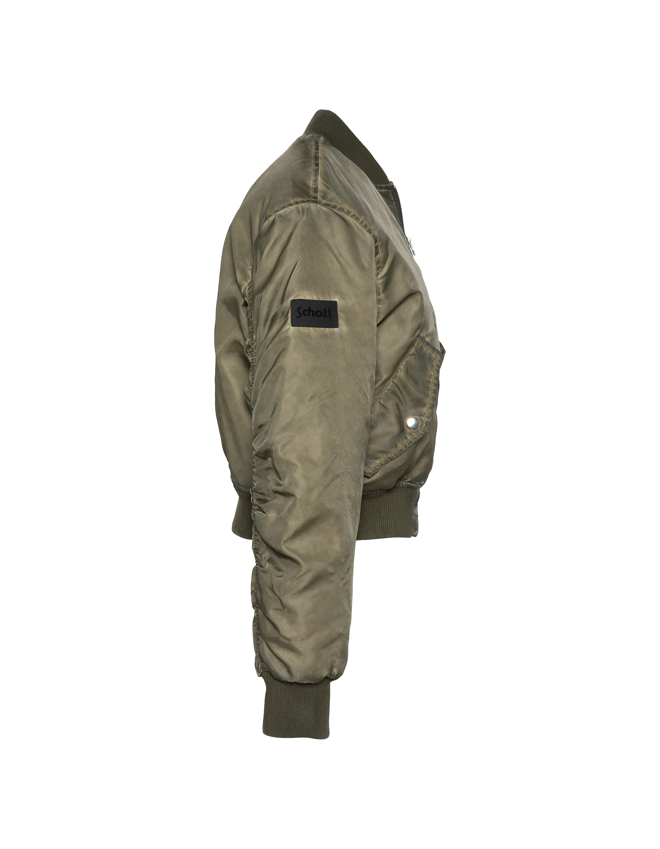 Bomber lavé oversize kaki-4