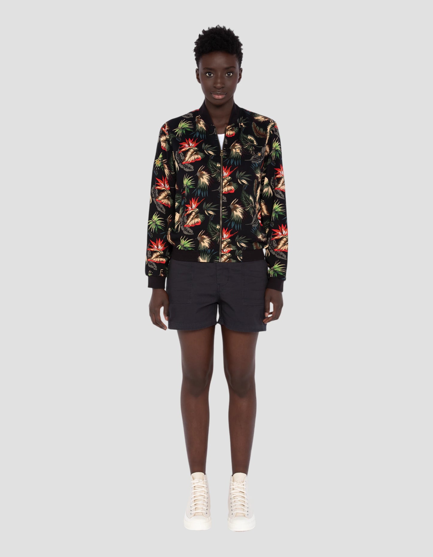 Bomber ultra léger noir tropical