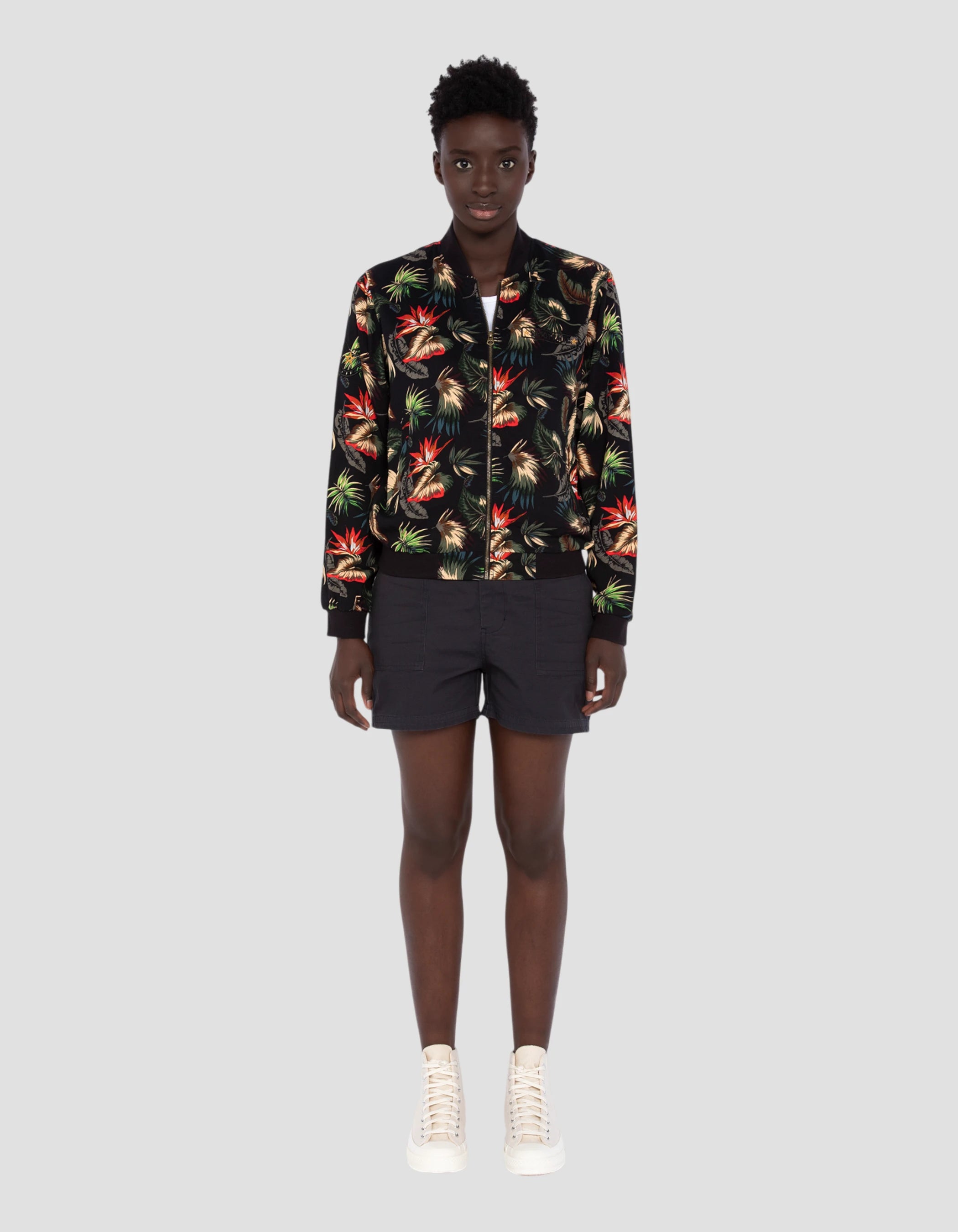 Bomber ultra léger noir tropical-1