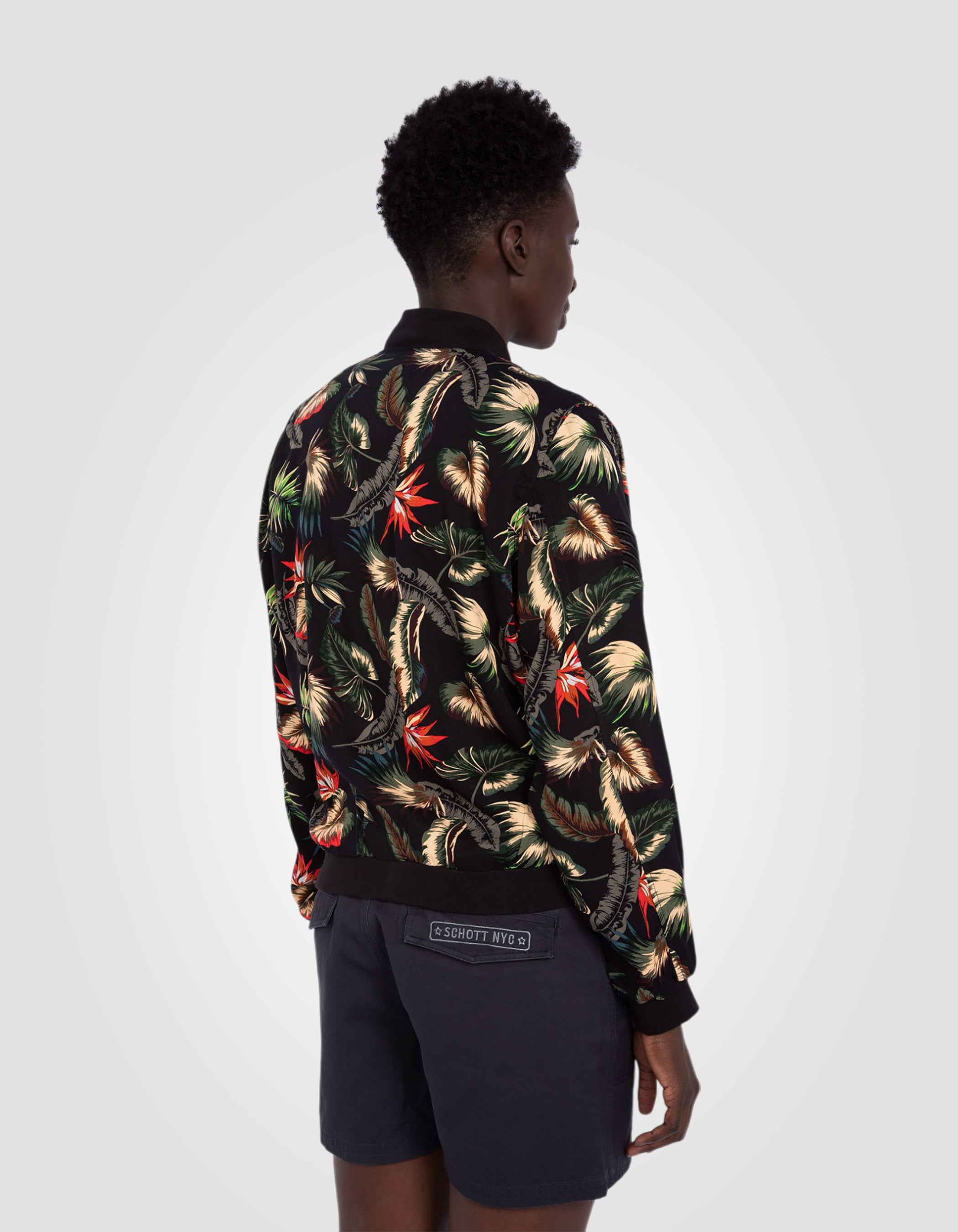 Bomber ultra léger noir tropical-6