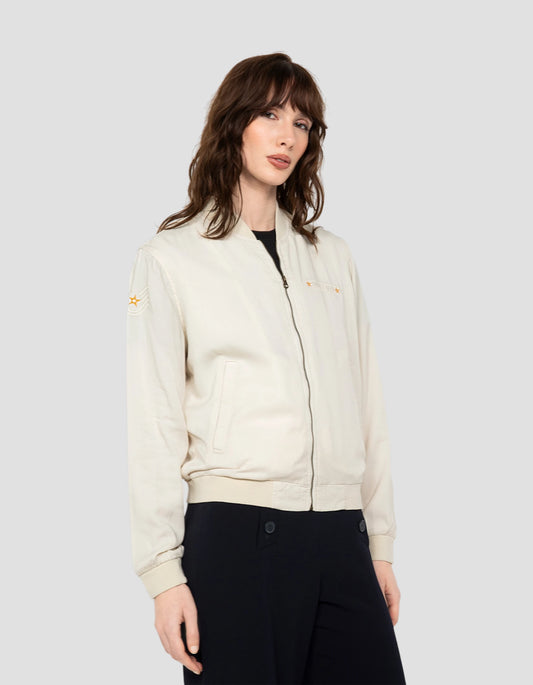 Bomber blanca exótica ultraligera