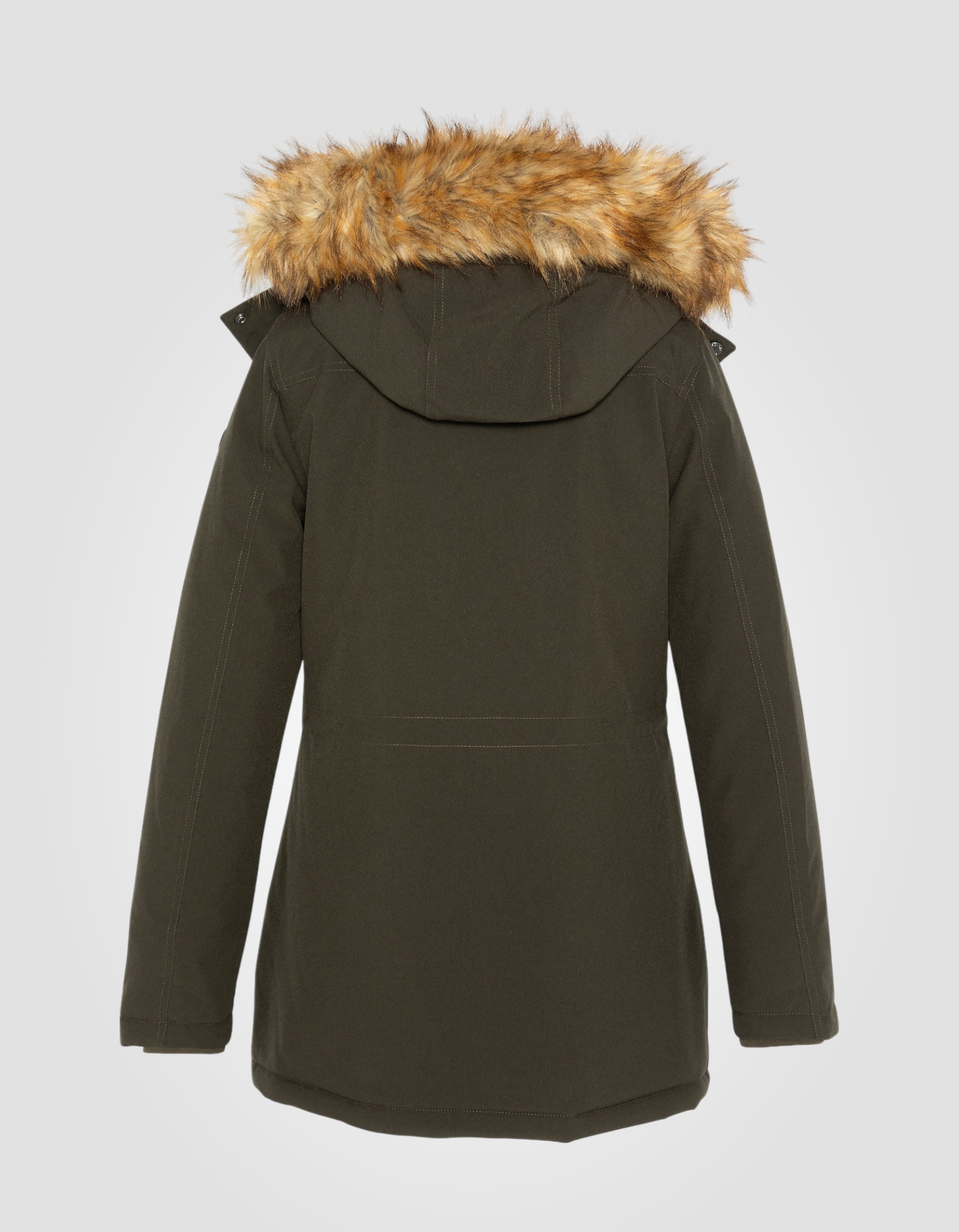 Hooded khaki parka-2