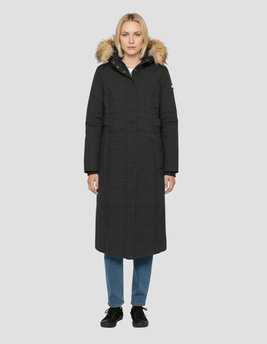 Parka con cappuccio nero