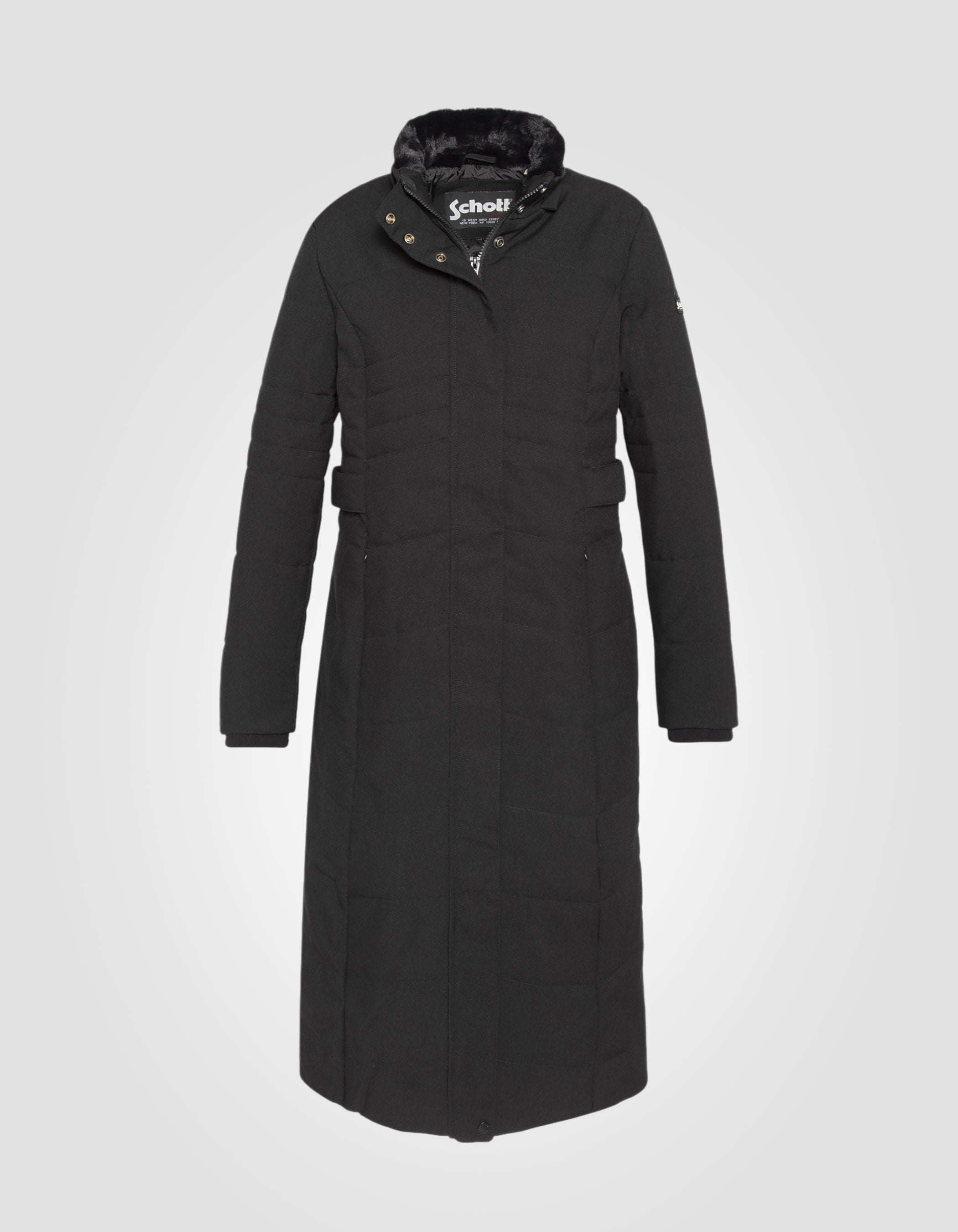 Schwarzer Kapuzenparka-6