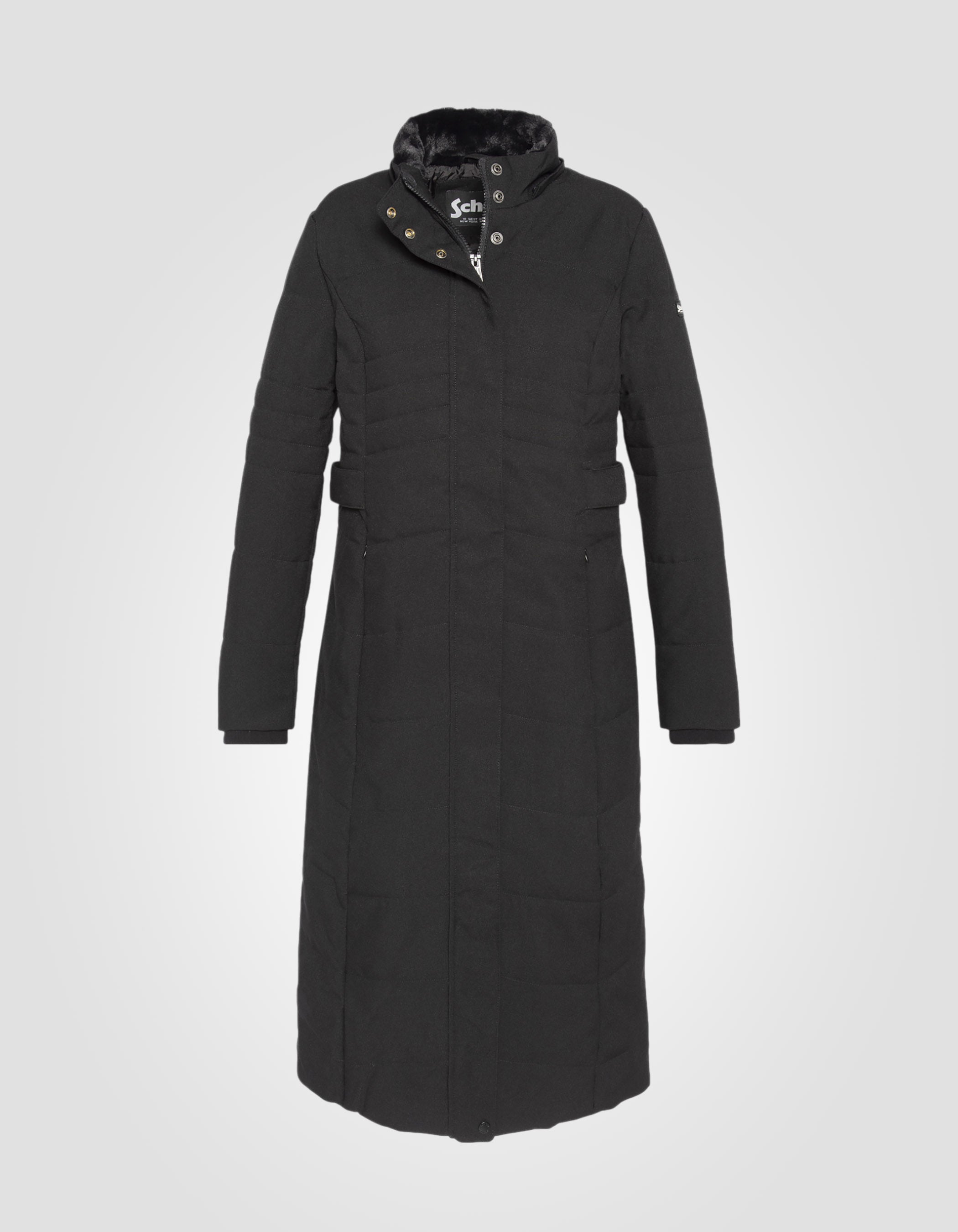 Schwarzer Kapuzenparka-7