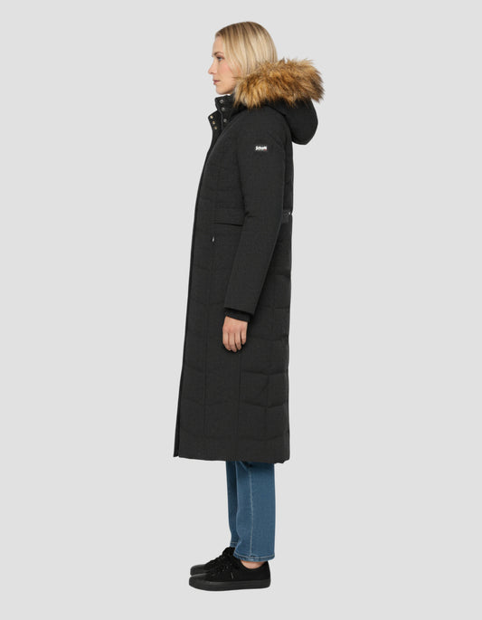 Parka con cappuccio nero