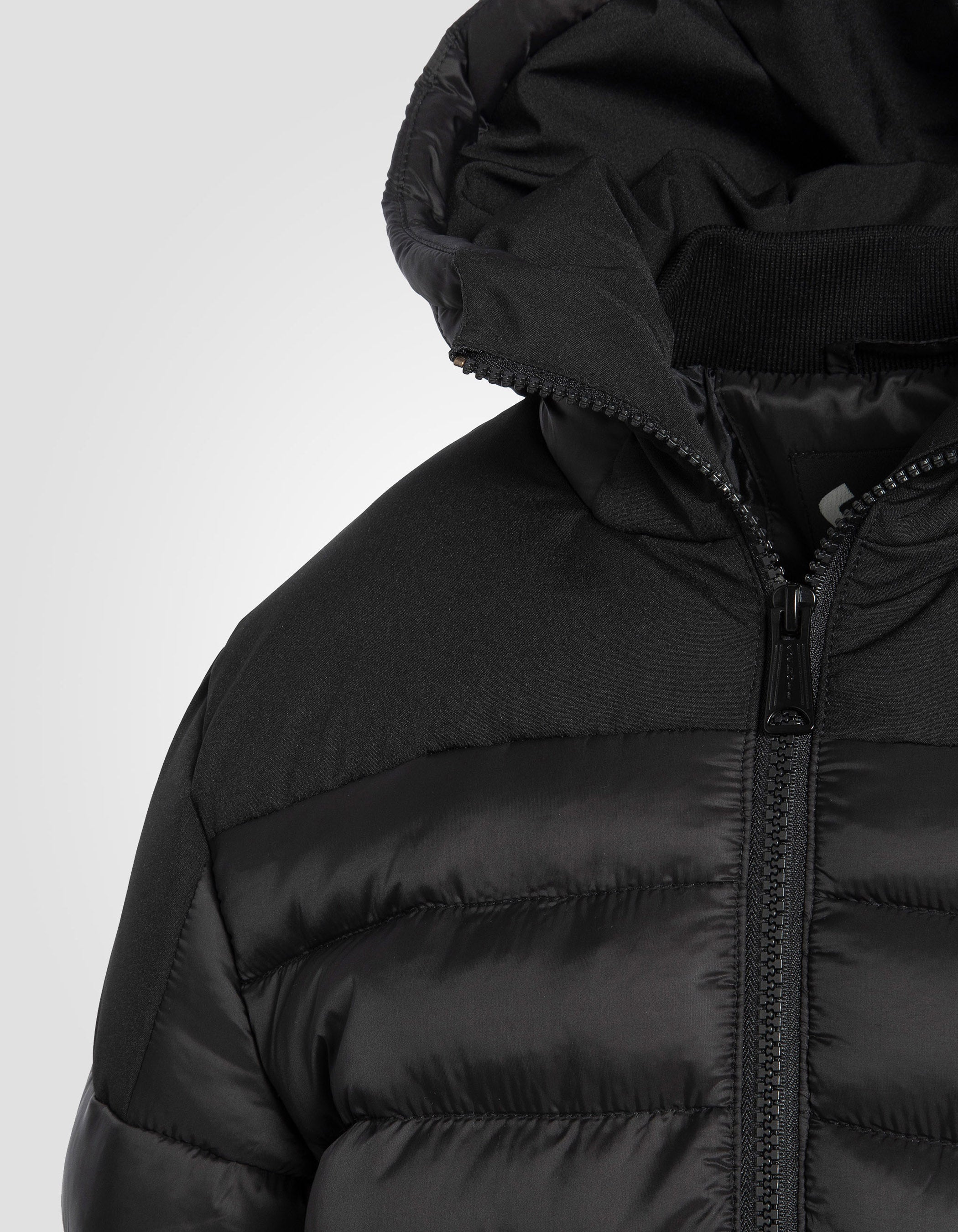 Hooded black down jacket - JKTRAFB | Schott NYC®
