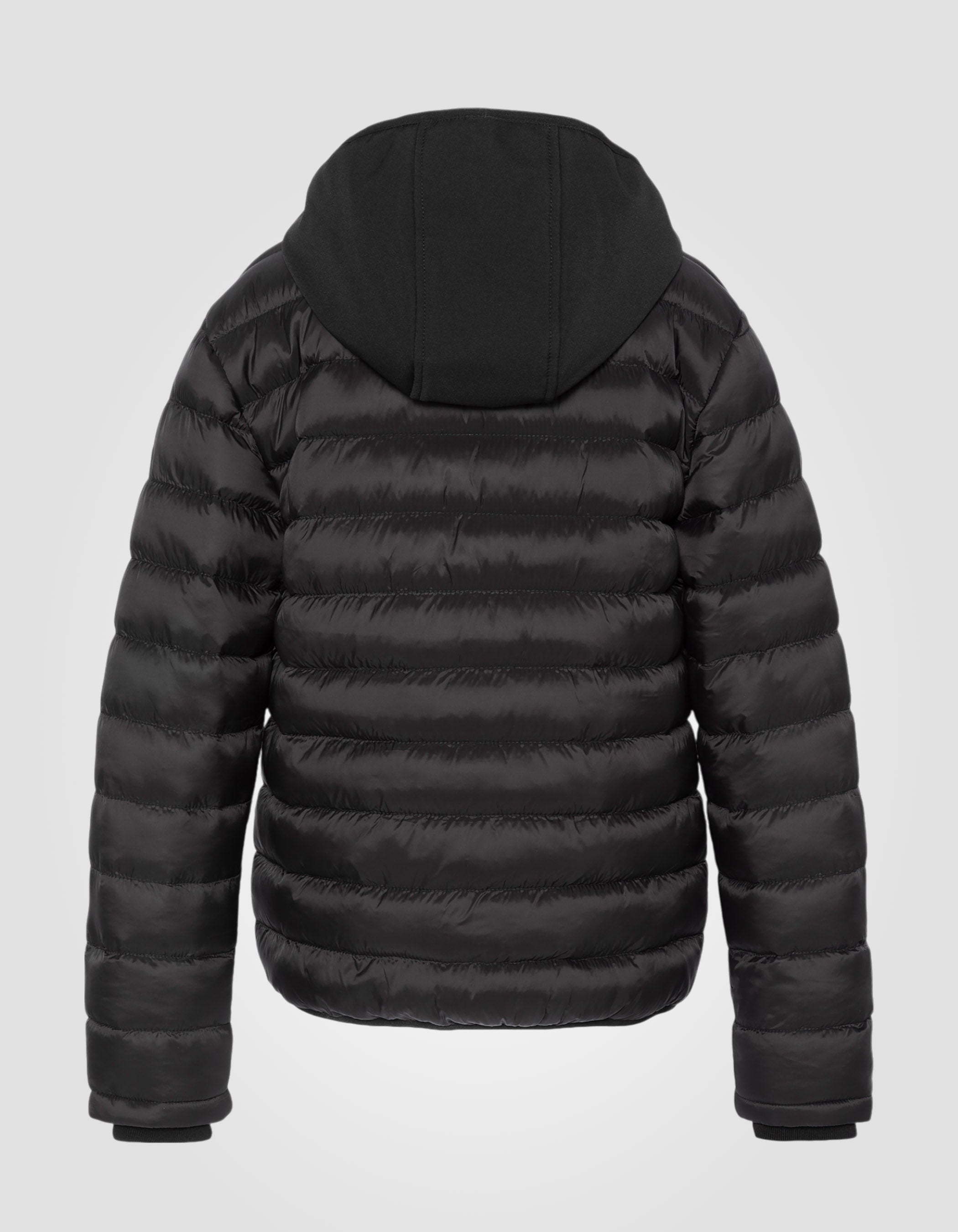 Schwarze Jacke Bi-Material Federgewicht-2