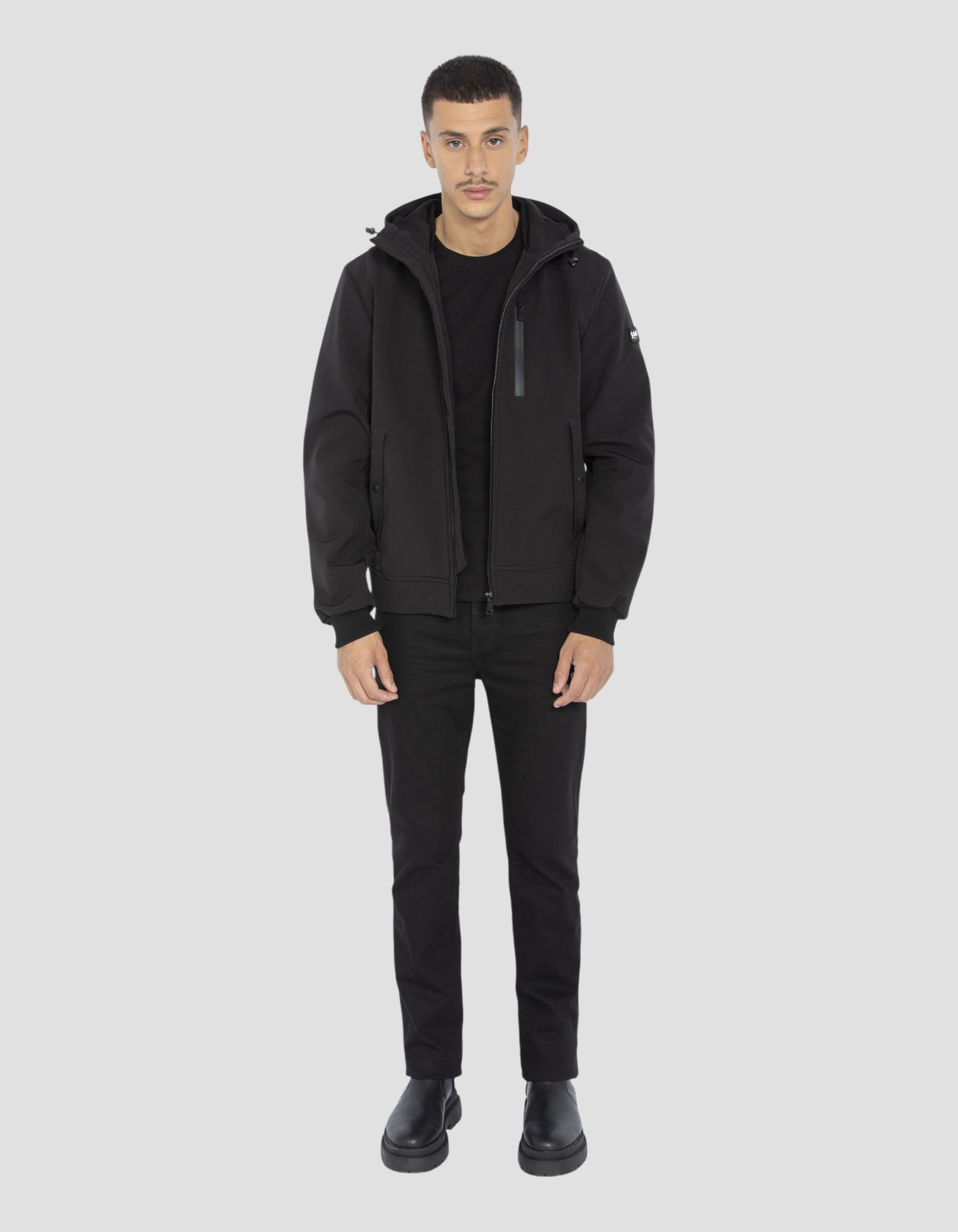 Corto softshell nero softs parka-1